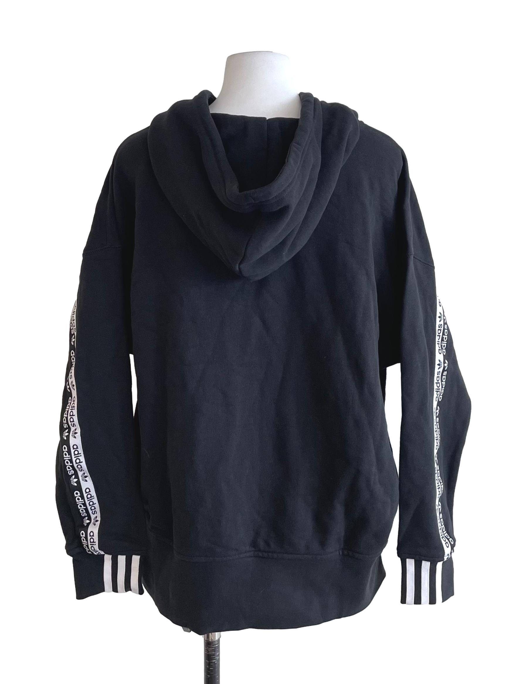 Black Text Trace Hoodie