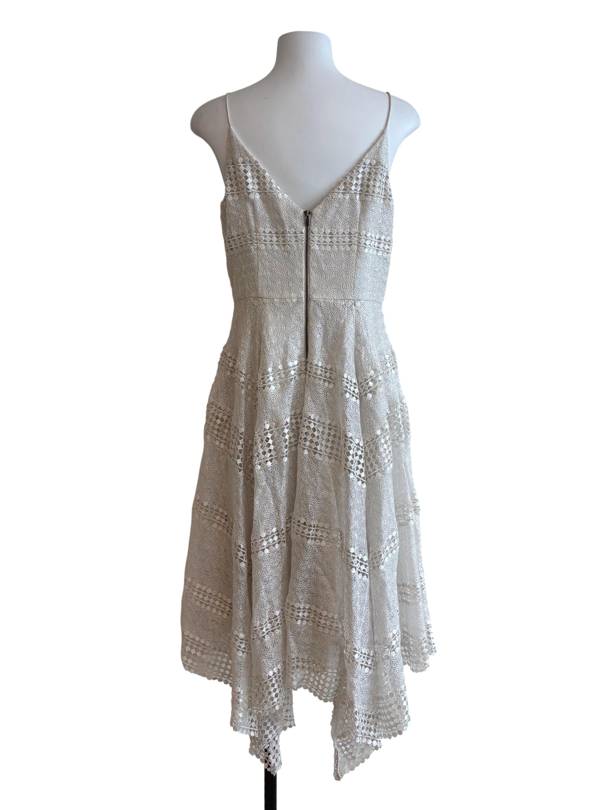 Pearl White Lace A-Line Dress