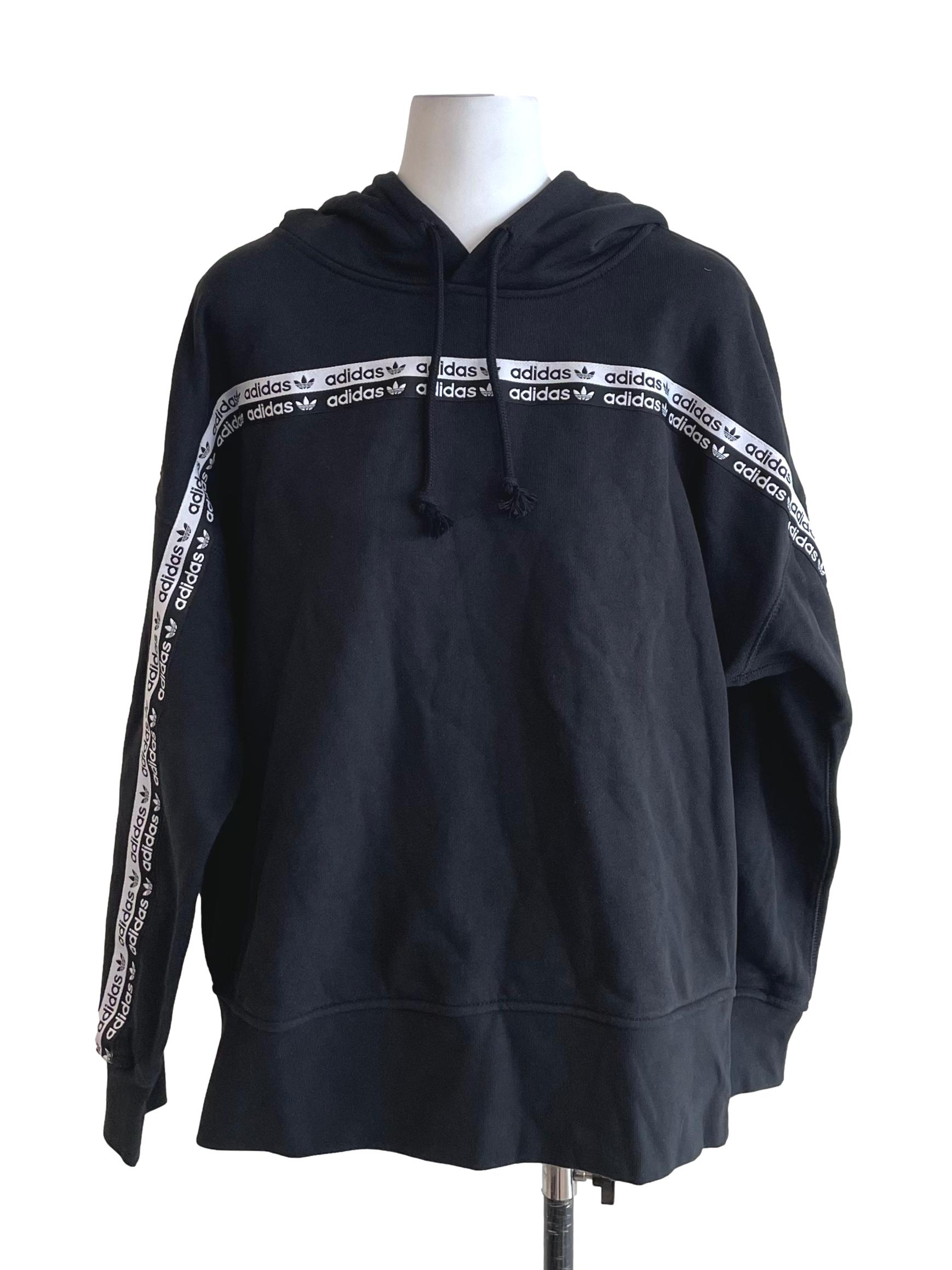 Black Text Trace Hoodie