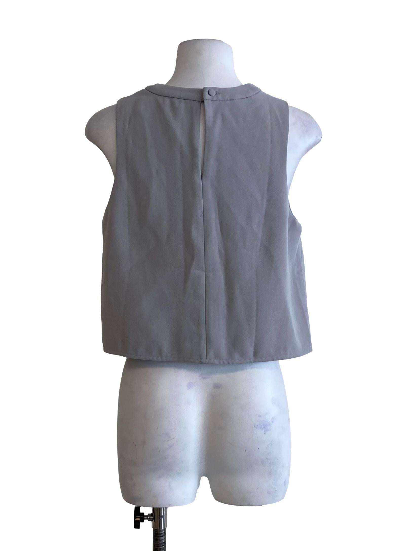 Light Coin Grey Sleeveless Top