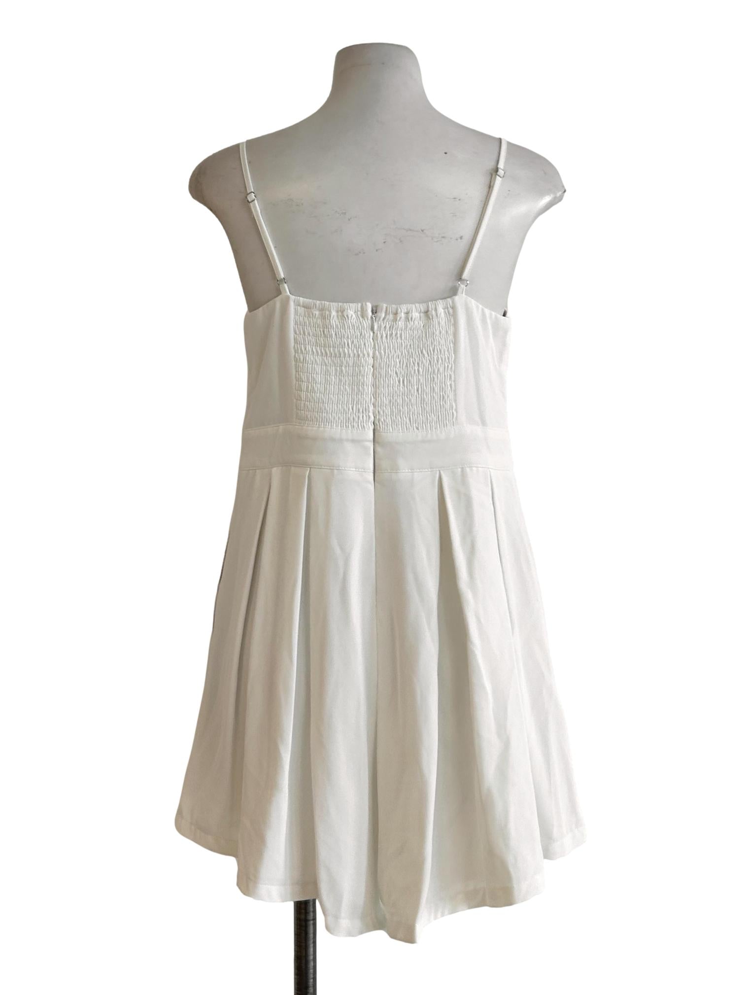 Ivory White Pleated Rompers