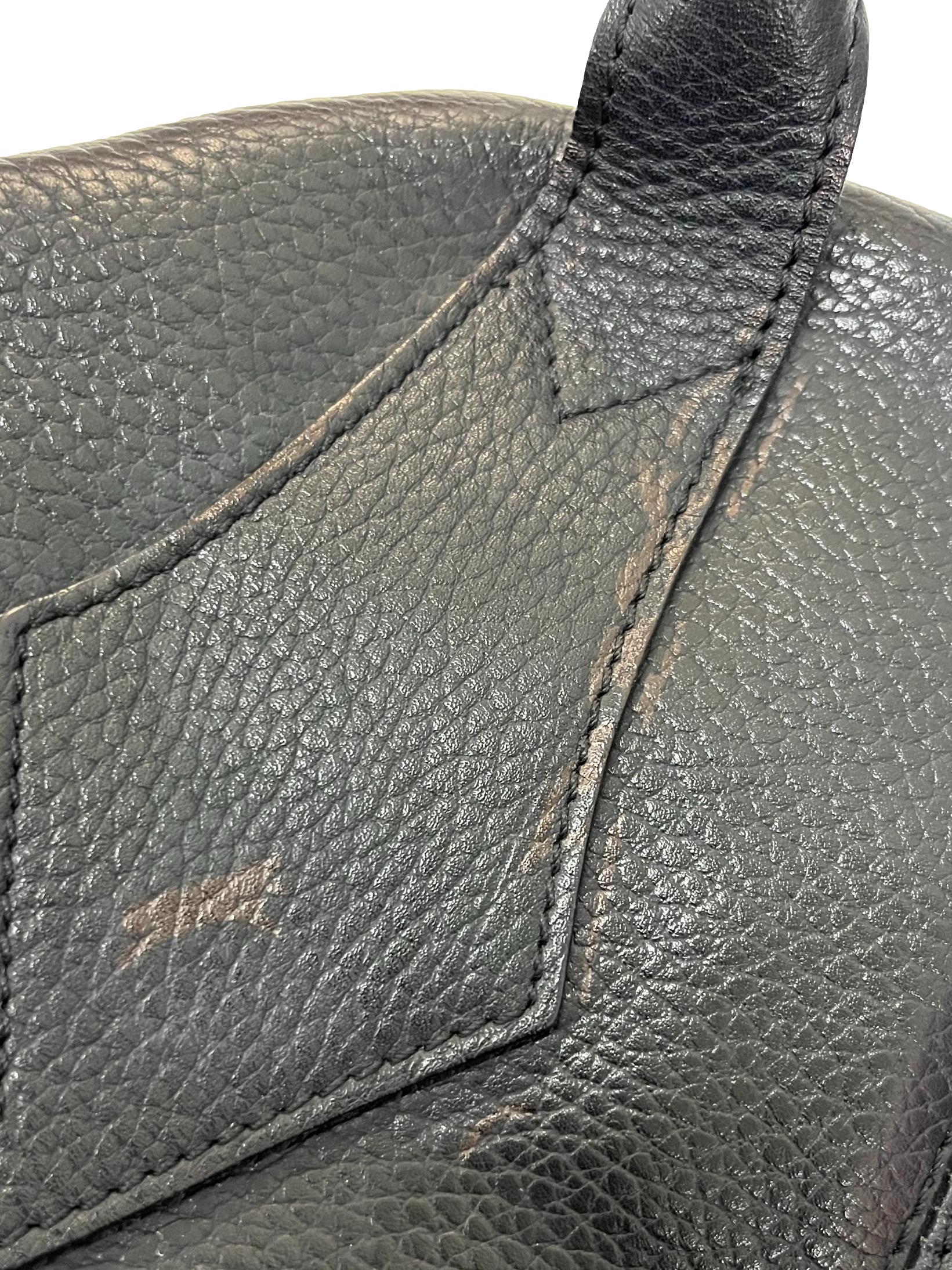 Black Leather Handle Handbag