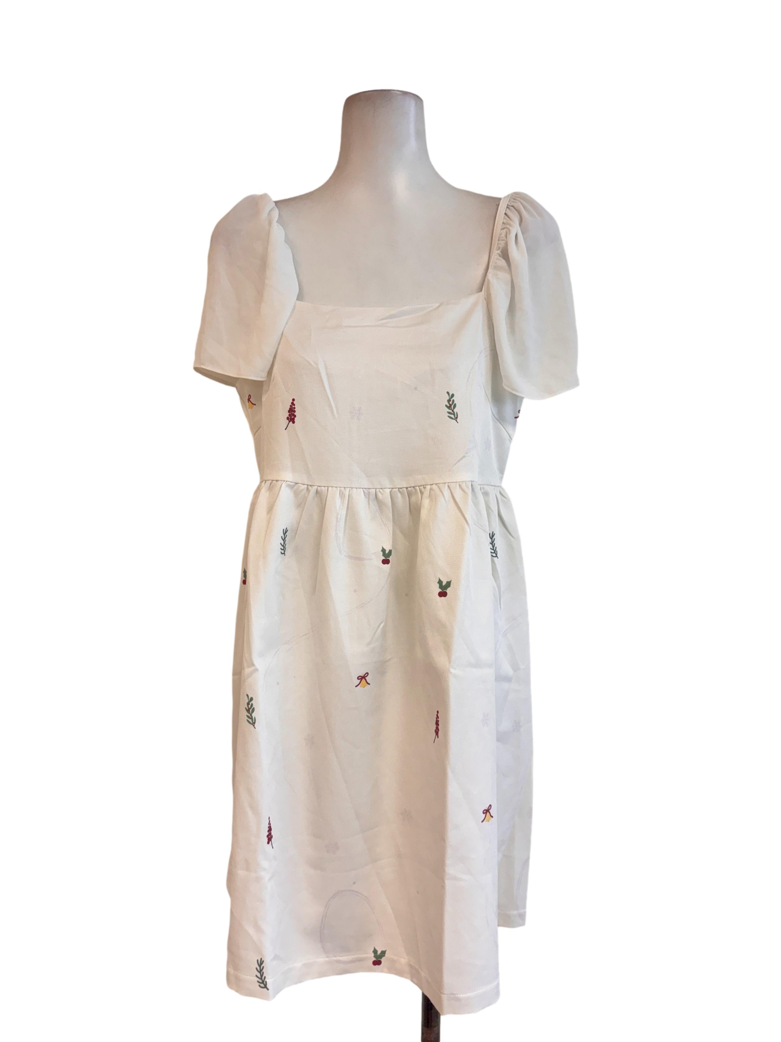 White Patterned Dress