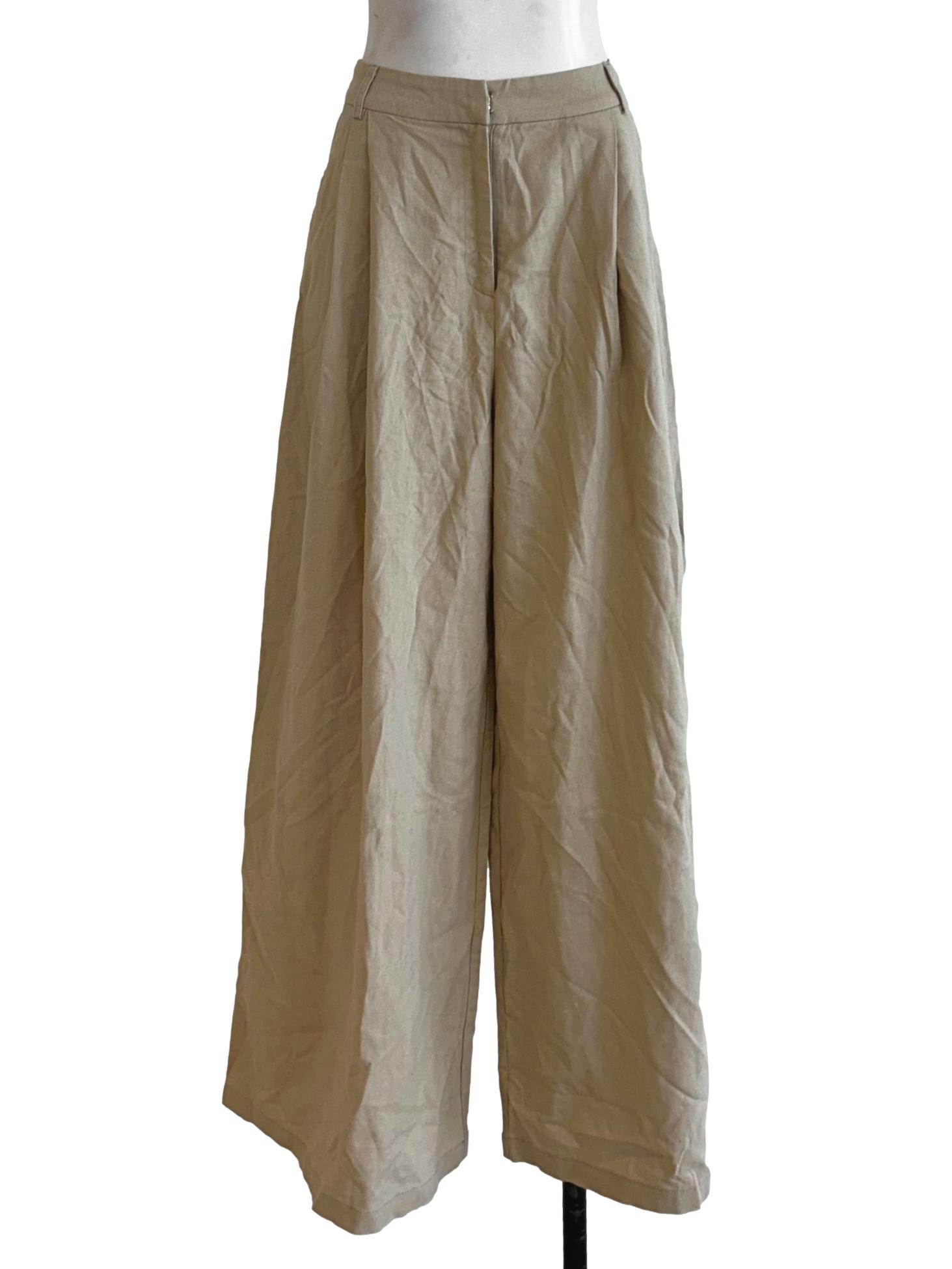 Sand Brown Wide Leg Pants TTR