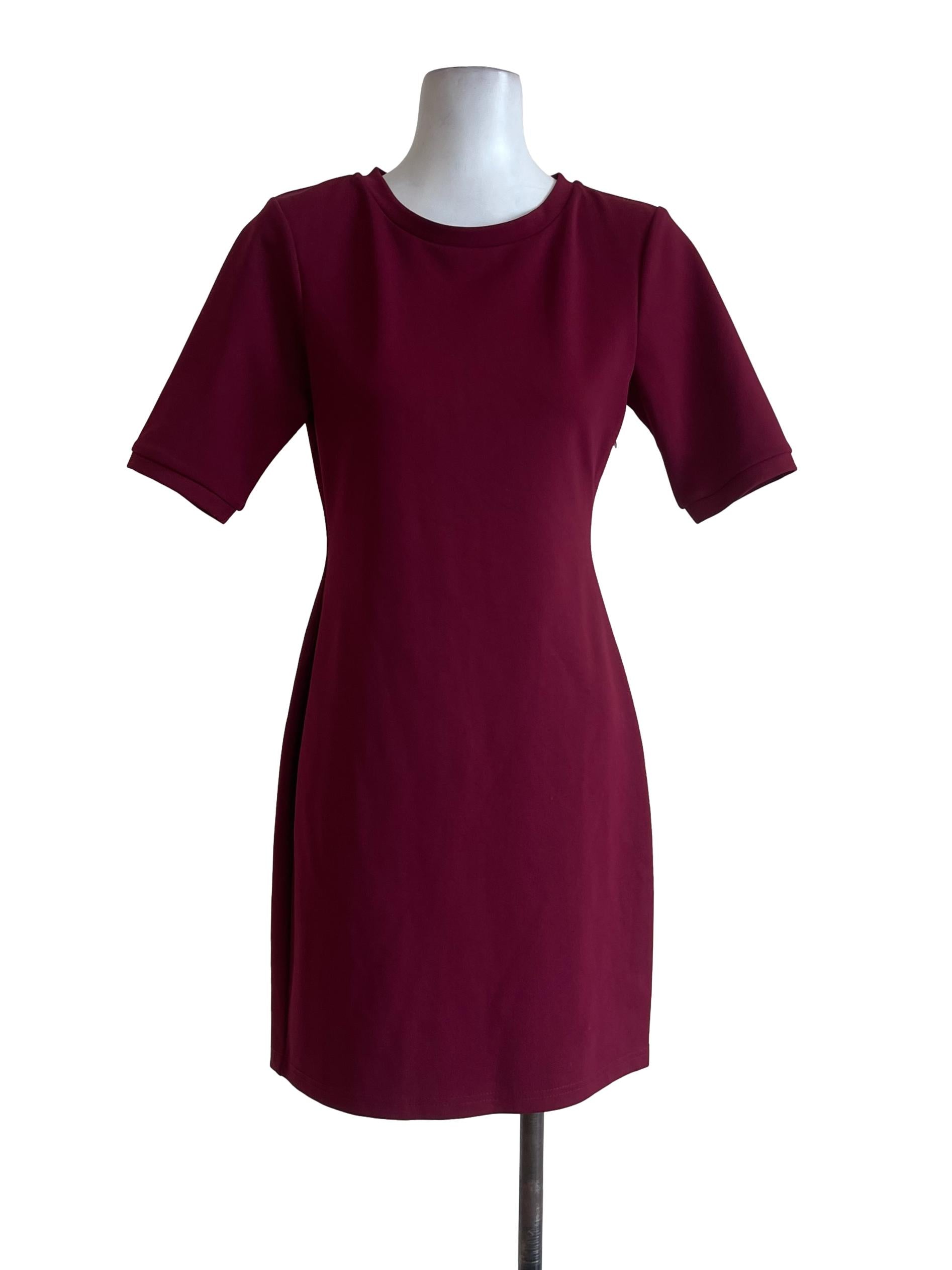 Maroon Basic Dress