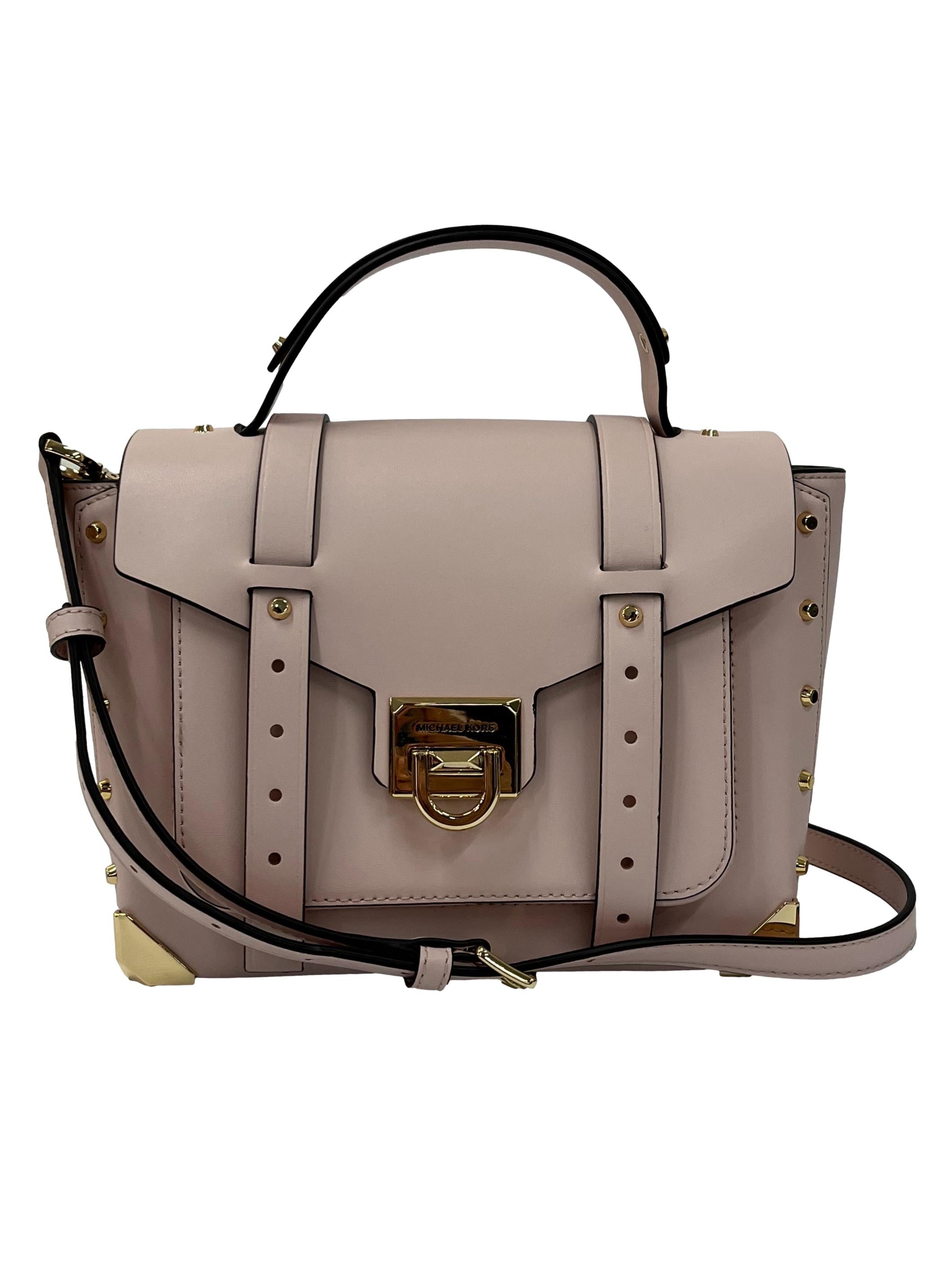 Pink Leather Manhattan Medium Top Handle Satchel Bag CSN