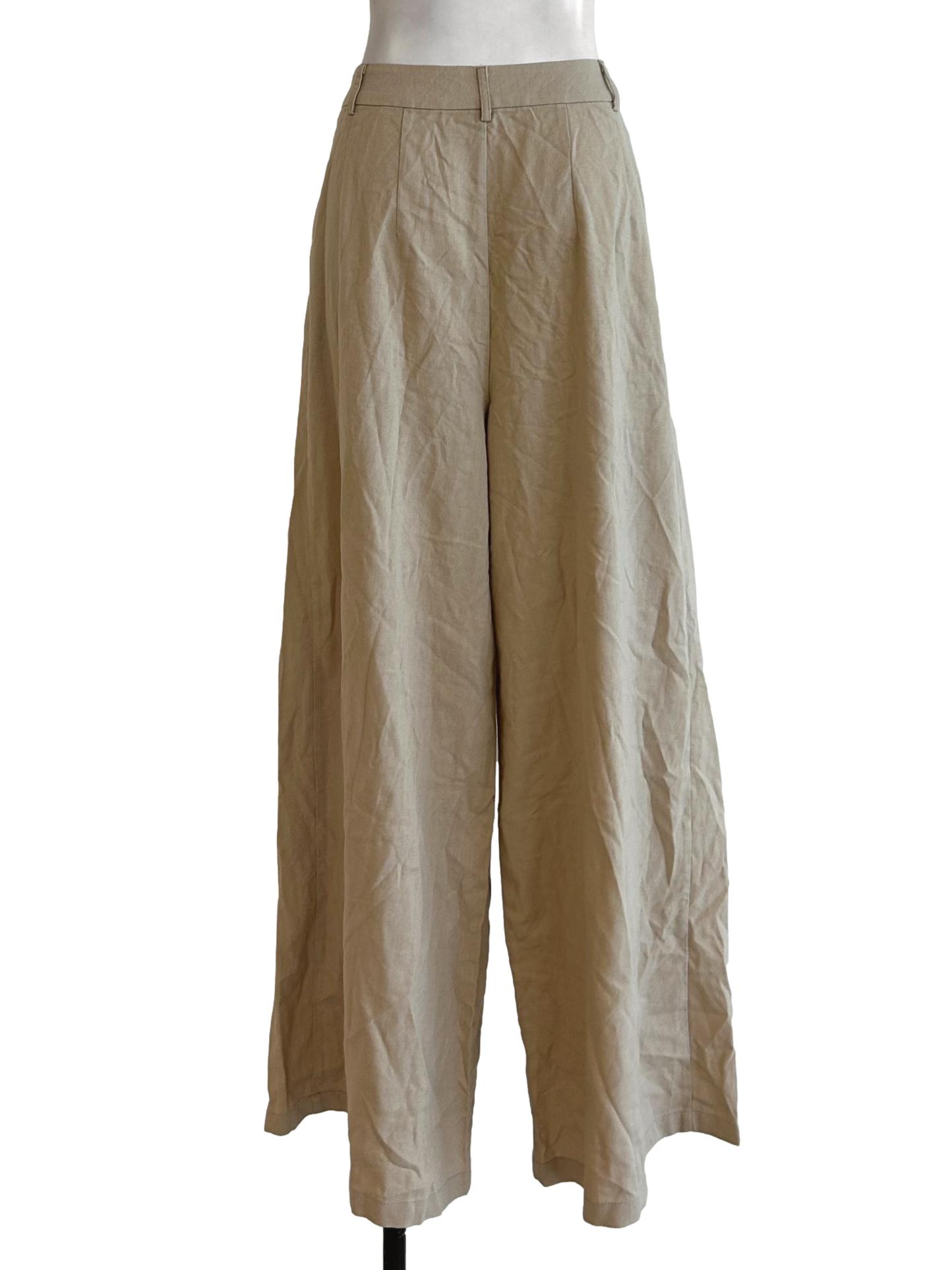 Sand Brown Wide Leg Pants TTR