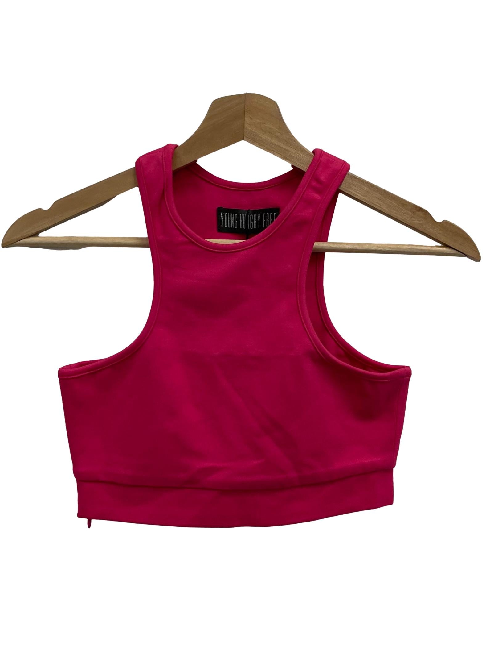 Young Hungry Free Hot Pink Roundneck Sleeveless Tank Top