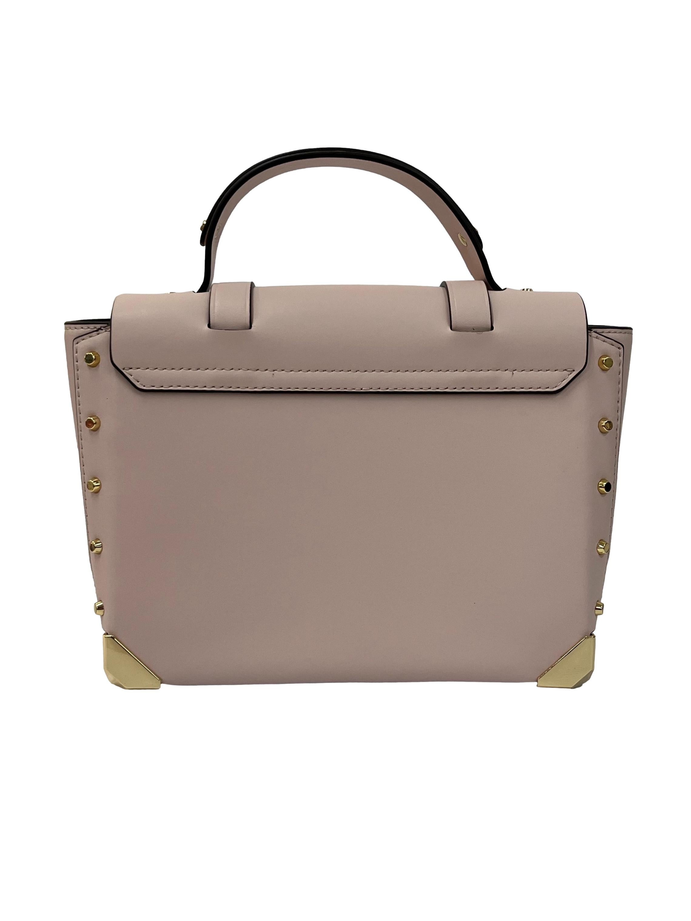 Pink Leather Manhattan Medium Top Handle Satchel Bag CSN