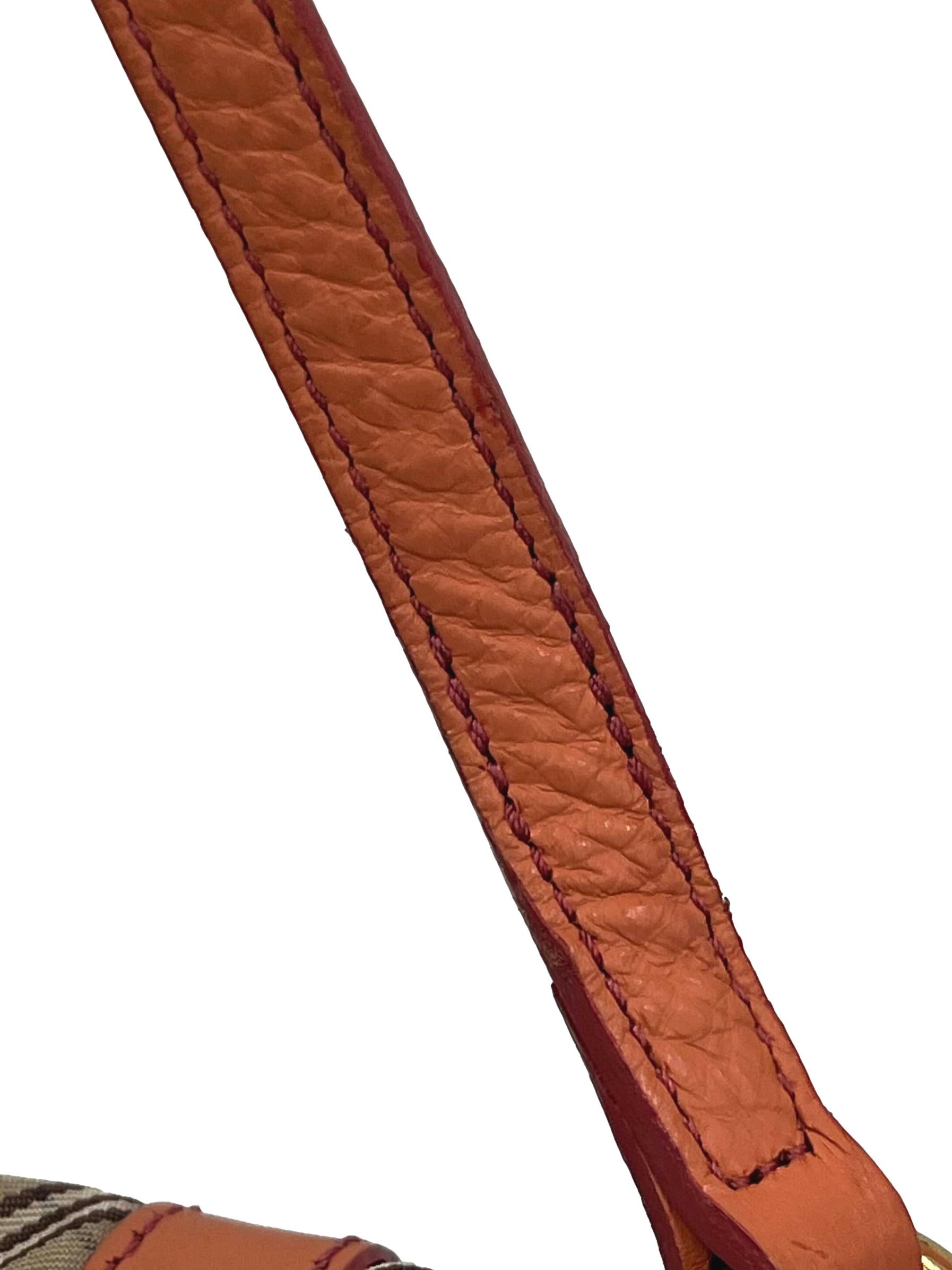 Brown Nova Check With Peach Detailing Crossbody Bag CSN