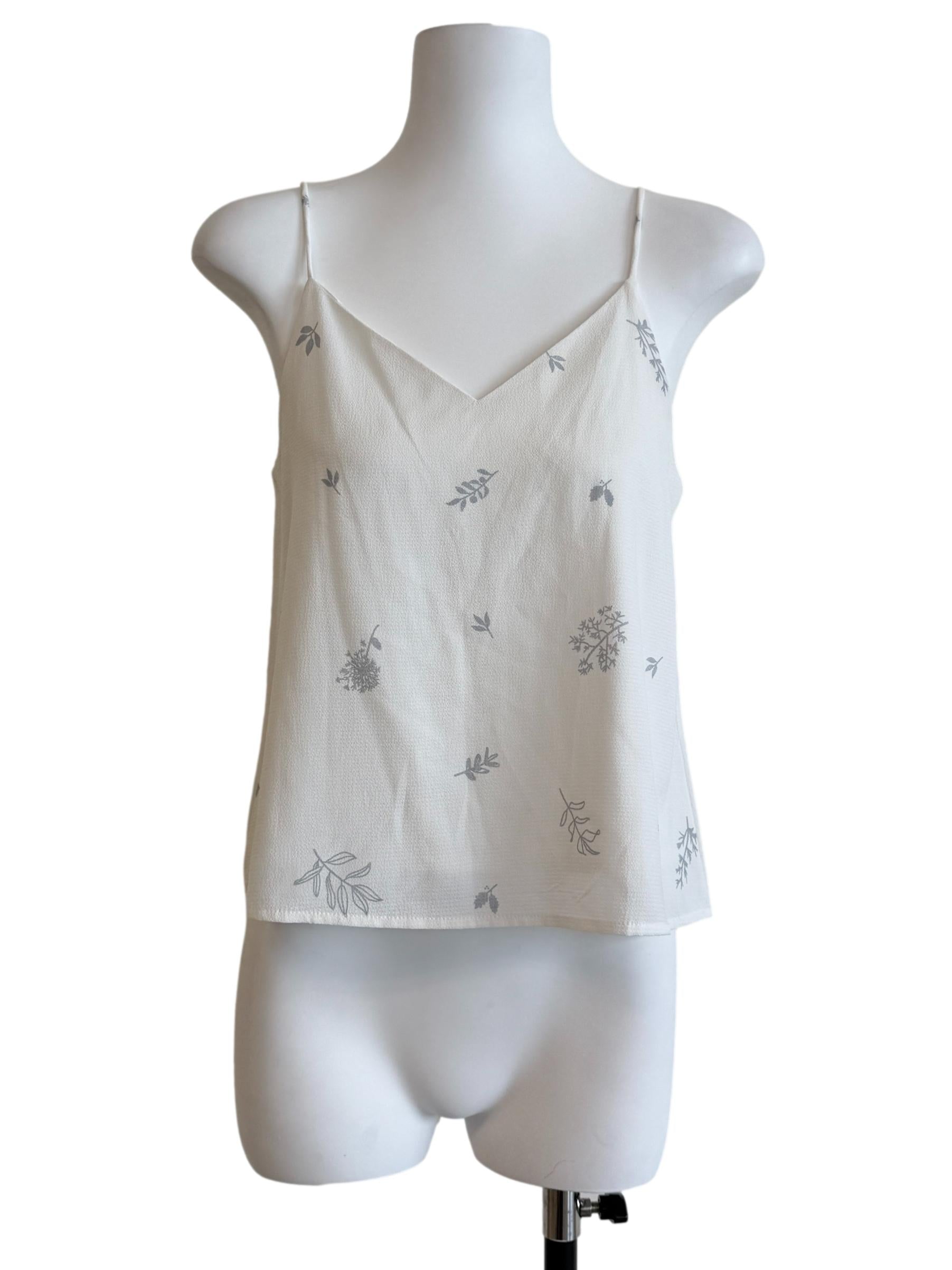 White Spaghetti Strap Crop Top