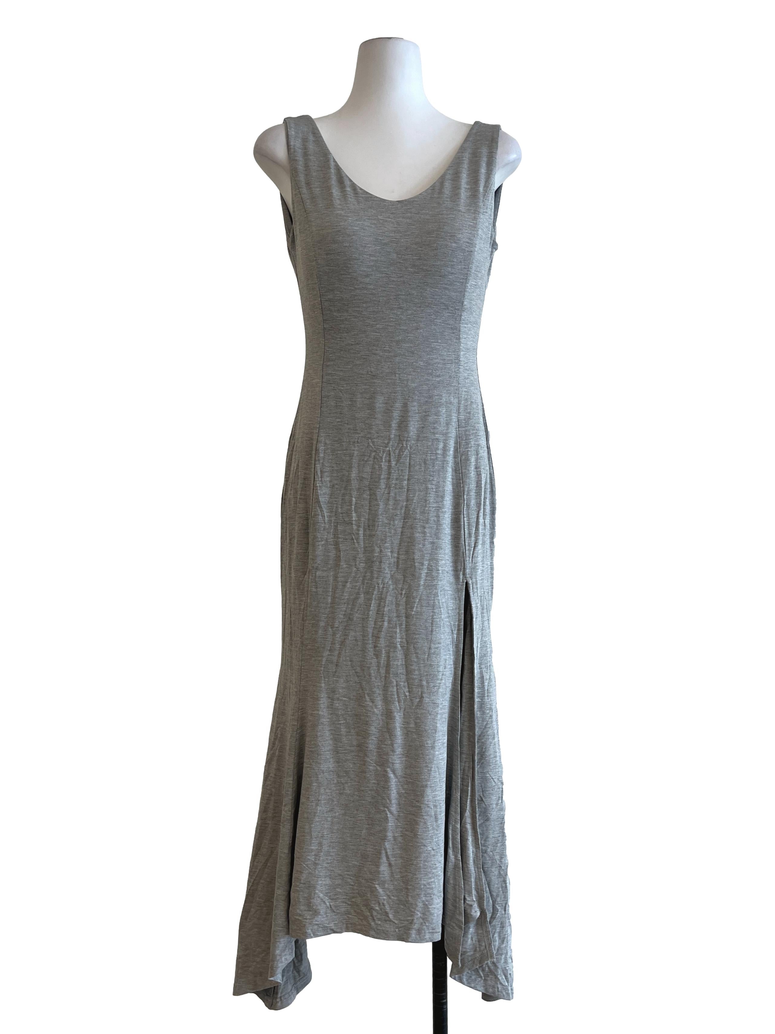 Coin Silver V-Neck Bodycon Sleeveless Dress