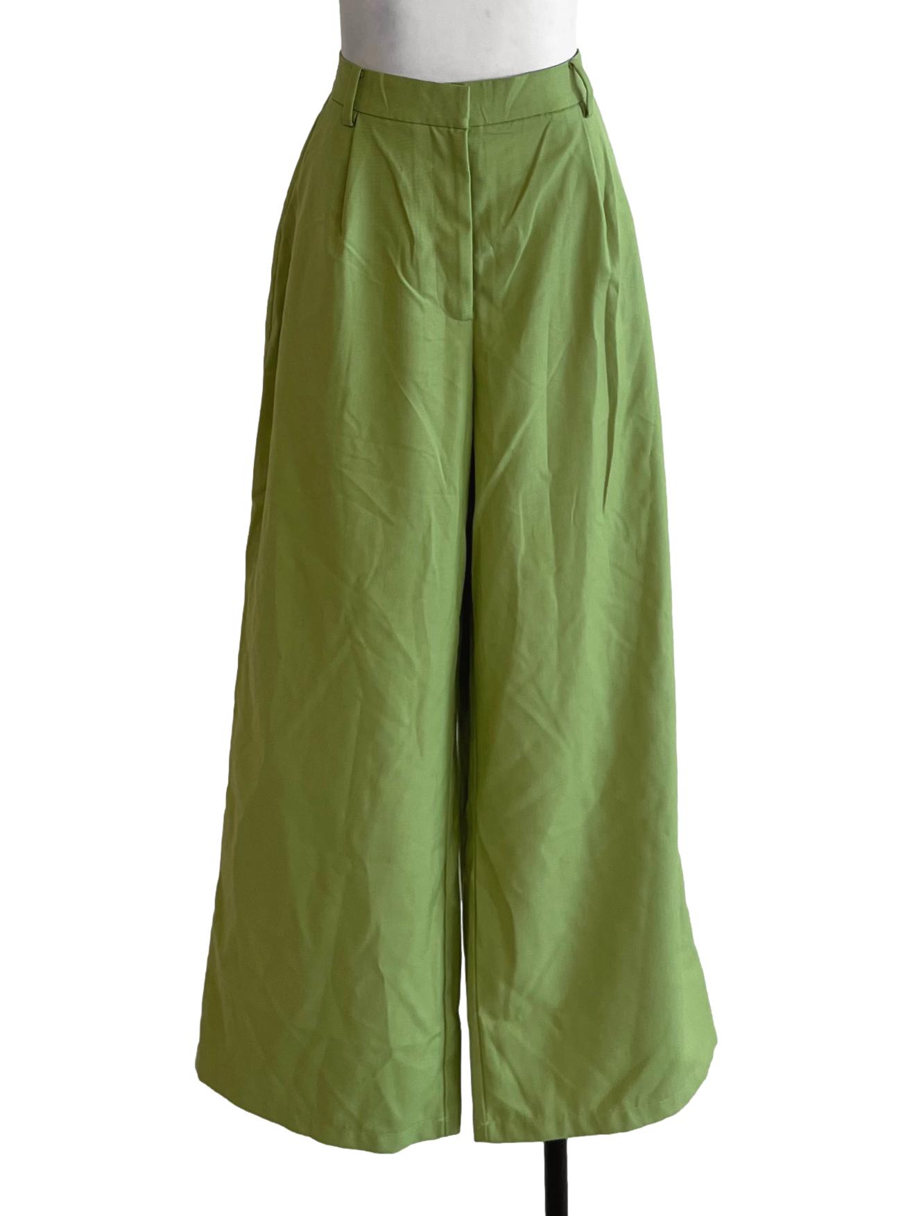 Lime Green High-Waisted Formal Pants LB