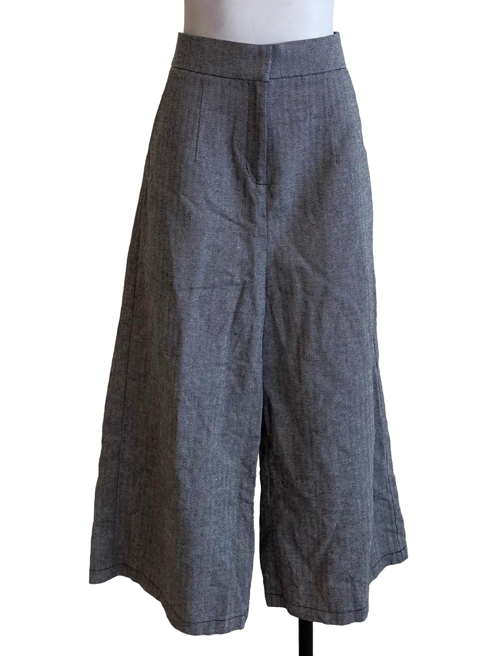 Grey Wide Formal Pants