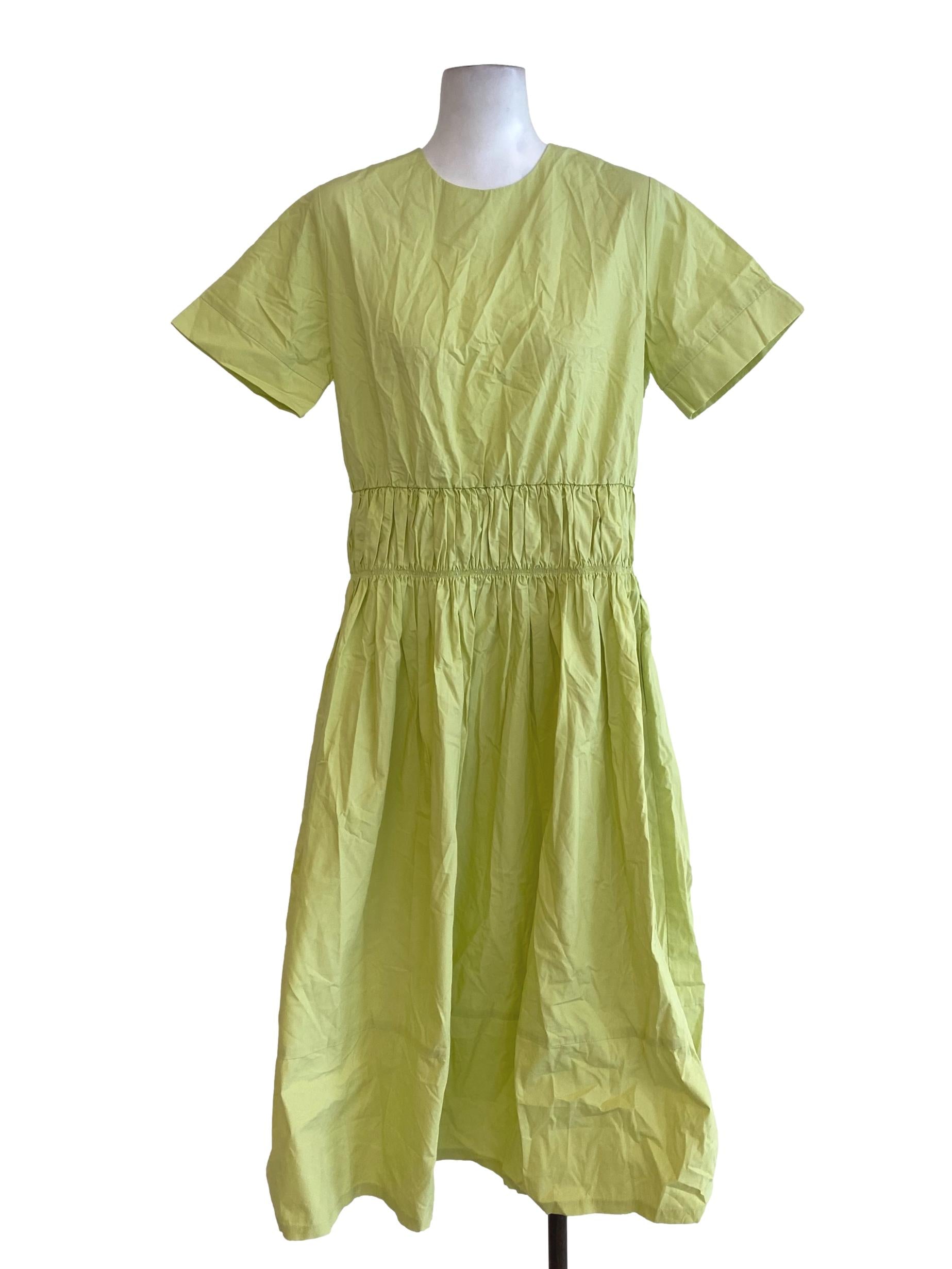 Neon Green Blouson Dress OSN