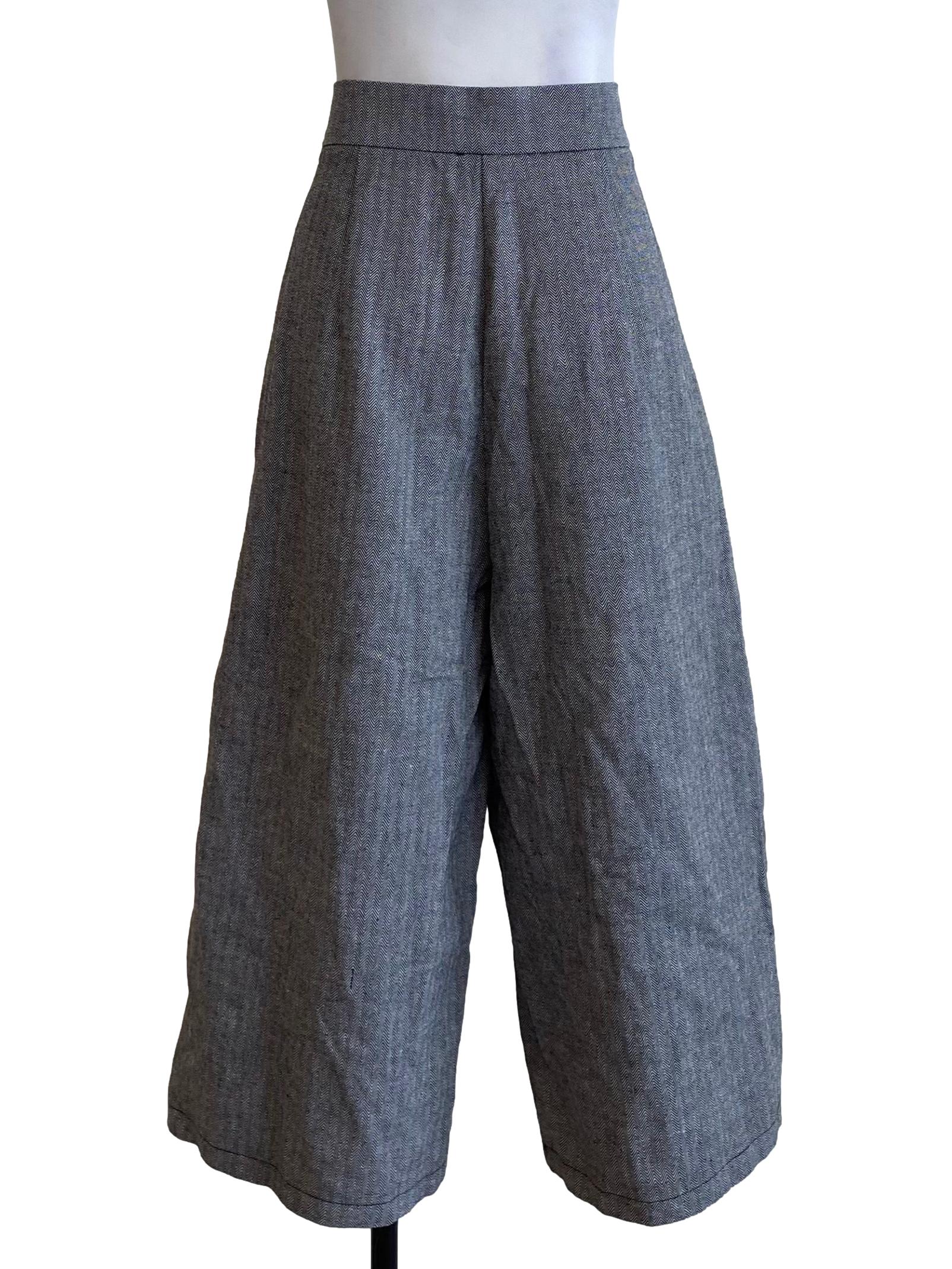 Grey Wide Formal Pants