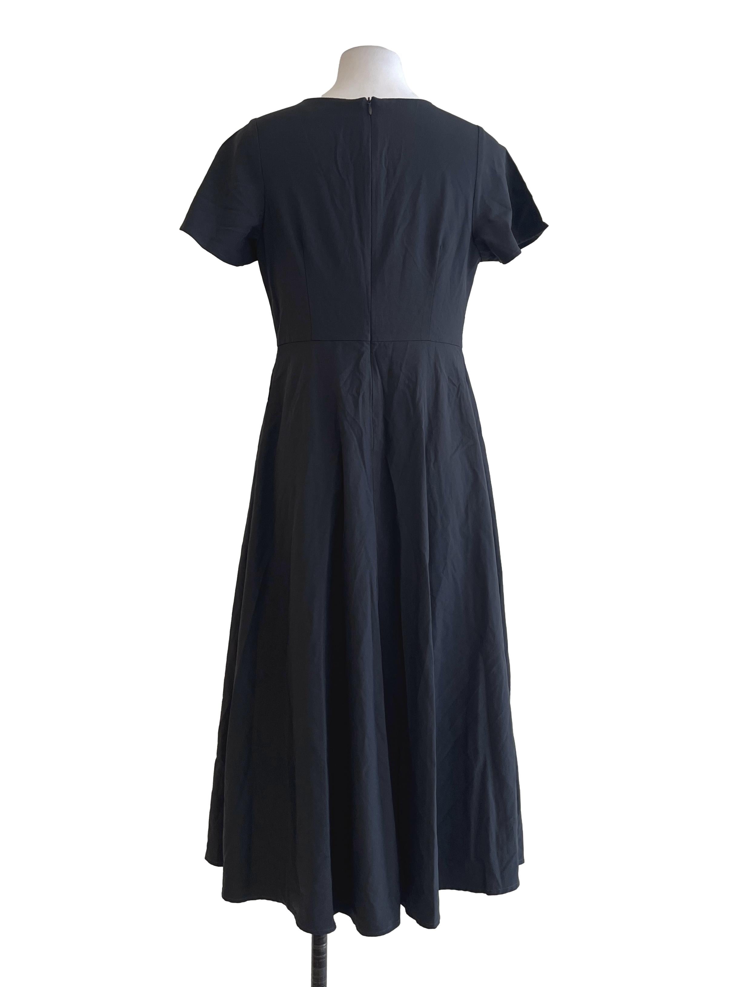 Pebble Grey V-Neck A-Line Dress