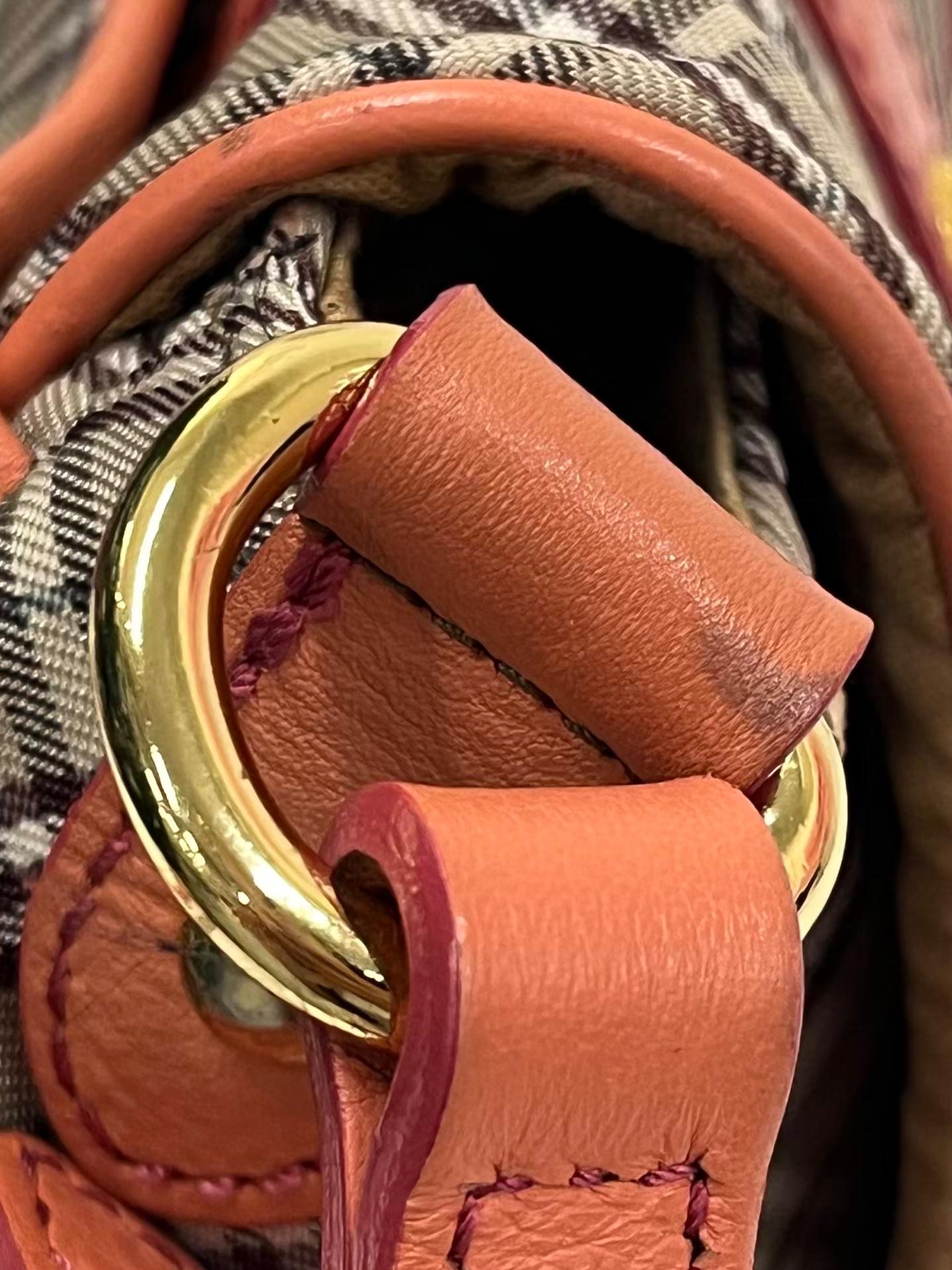 Brown Nova Check With Peach Detailing Crossbody Bag CSN
