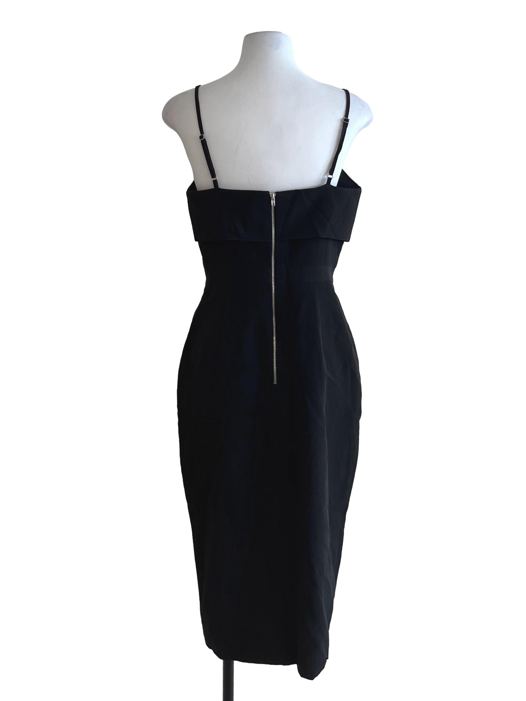 Black Spaghetti Strap A-Line Dress