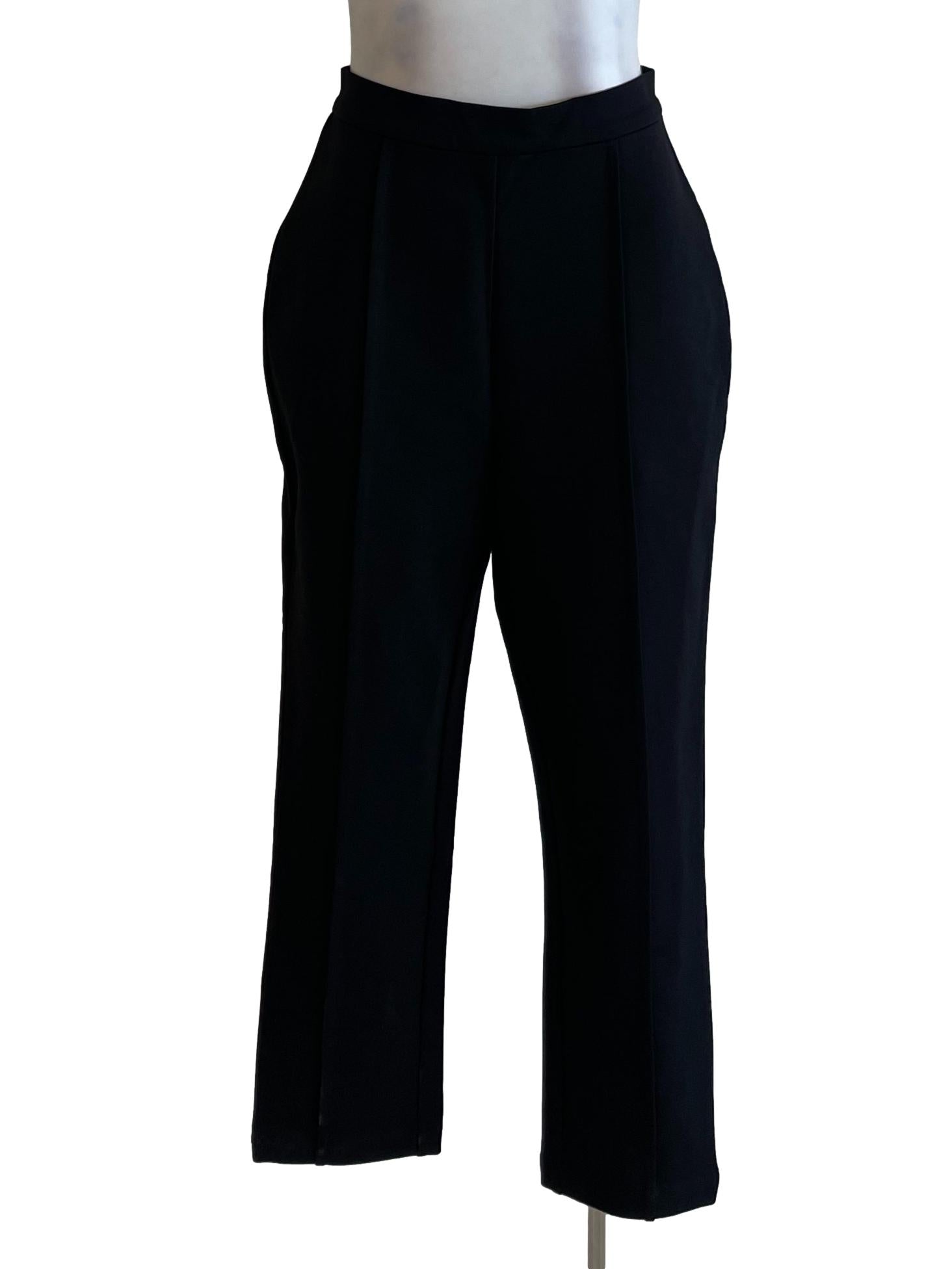 Black Tapered Leg Pants