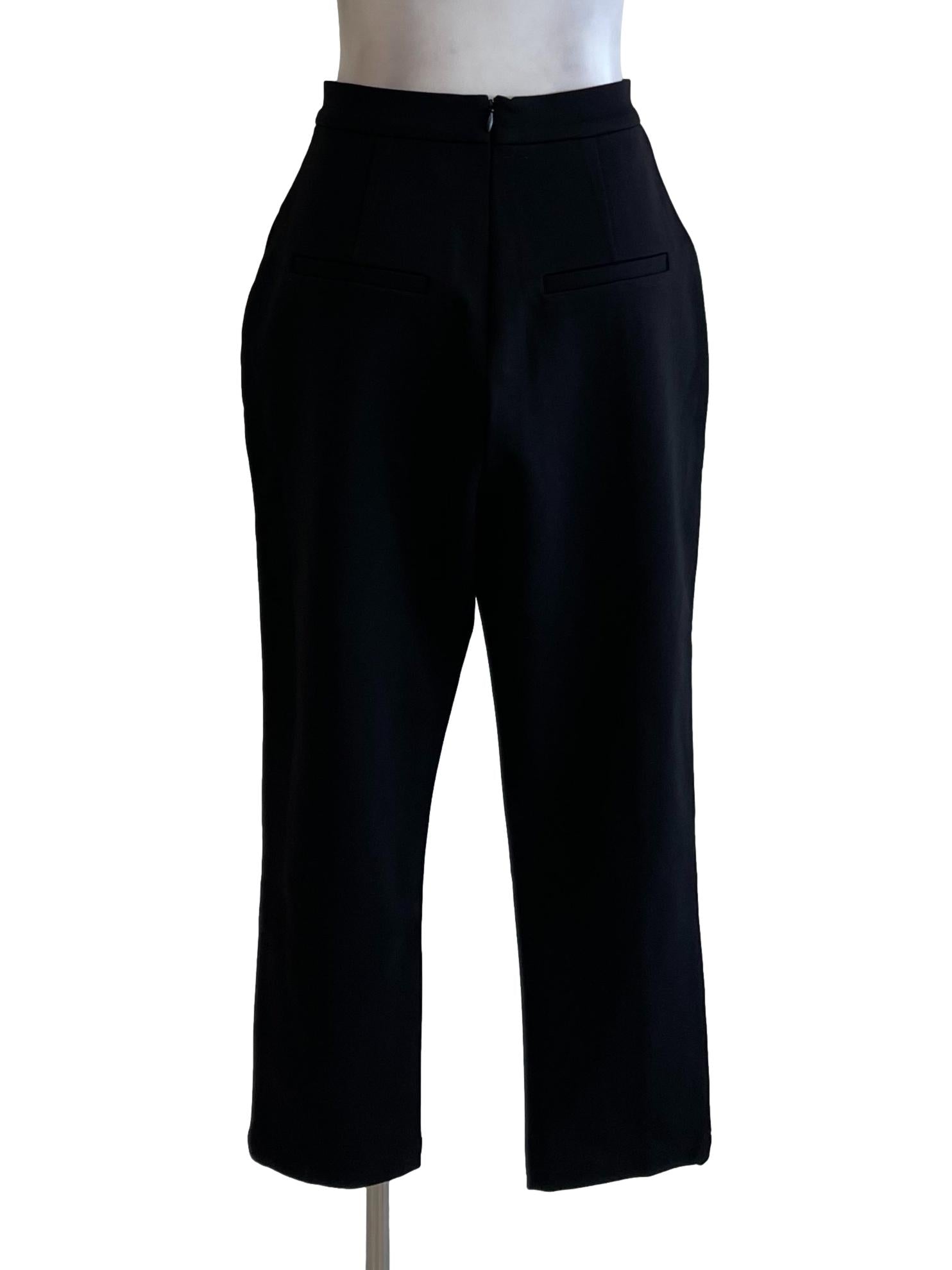 Black Tapered Leg Pants