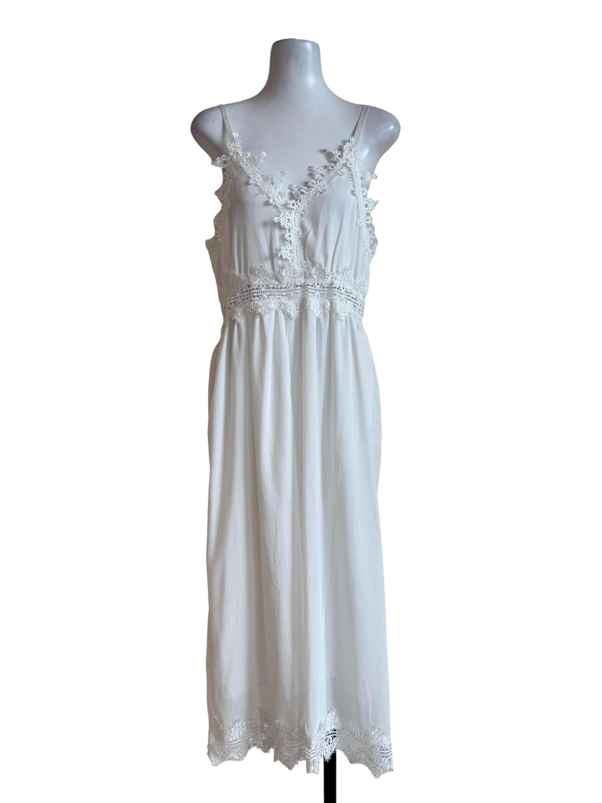 Pure White See Through Waist Jumpsuit
