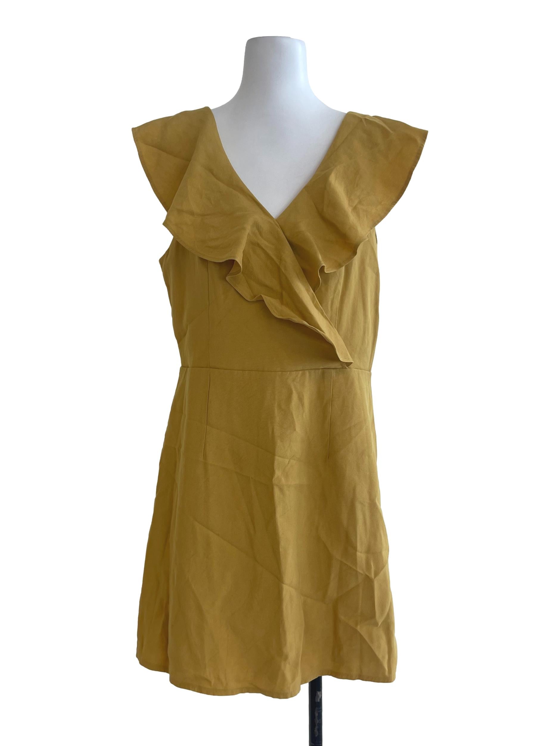 Yellow Mustard Ruffles Dress LB