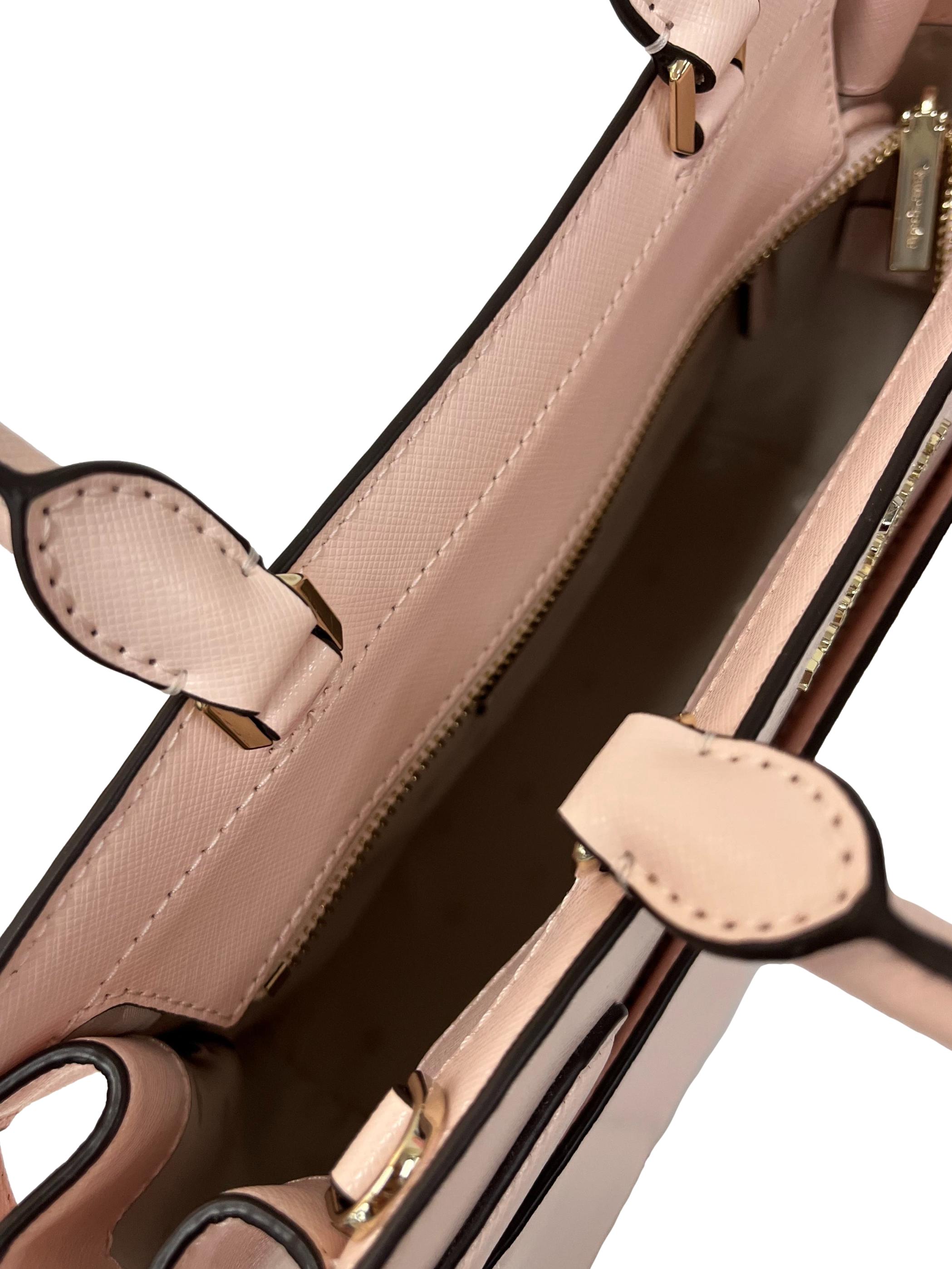 Pink Leather Staci Medium Satchel Bag CSN