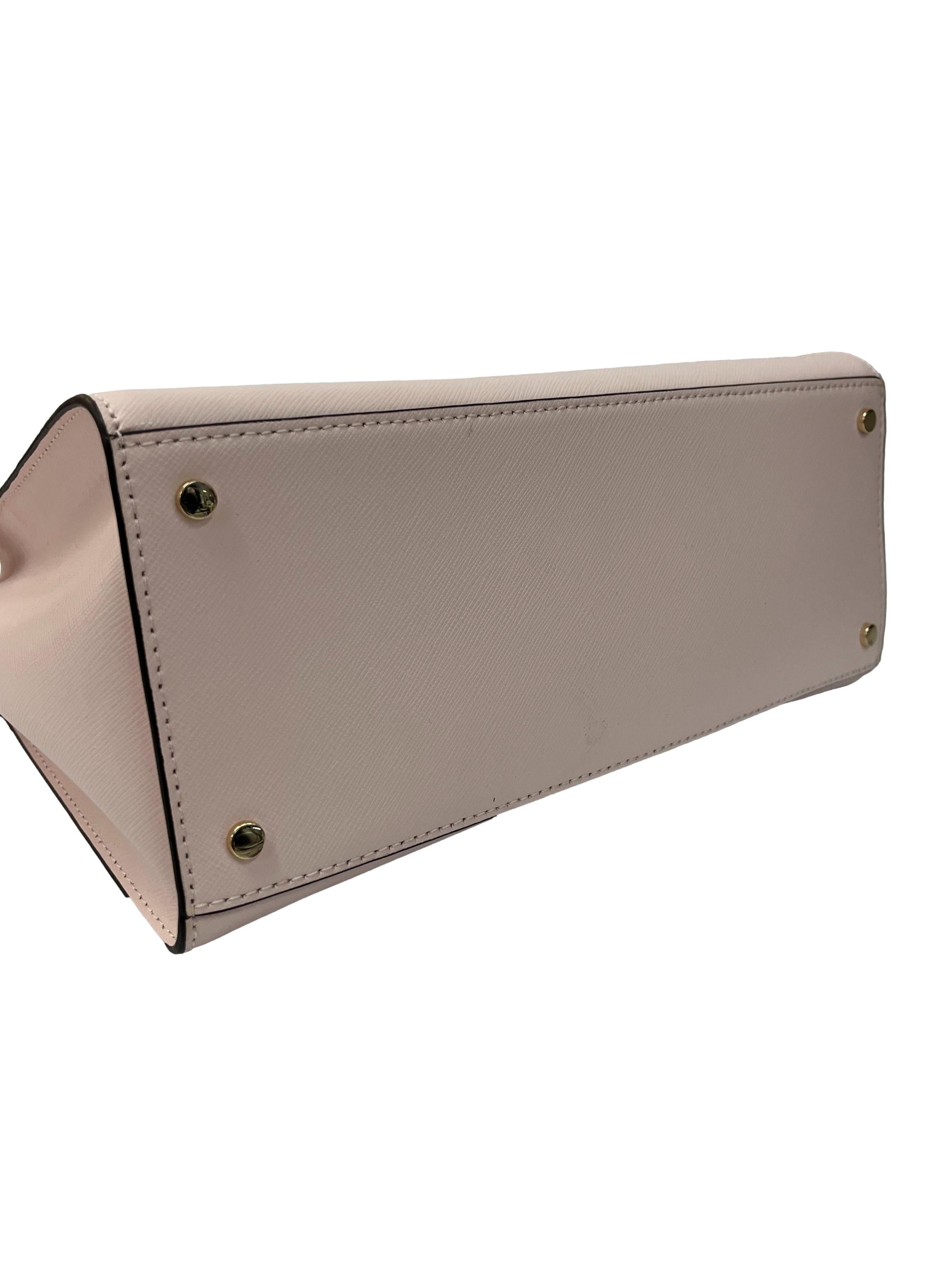 Pink Leather Staci Medium Satchel Bag CSN