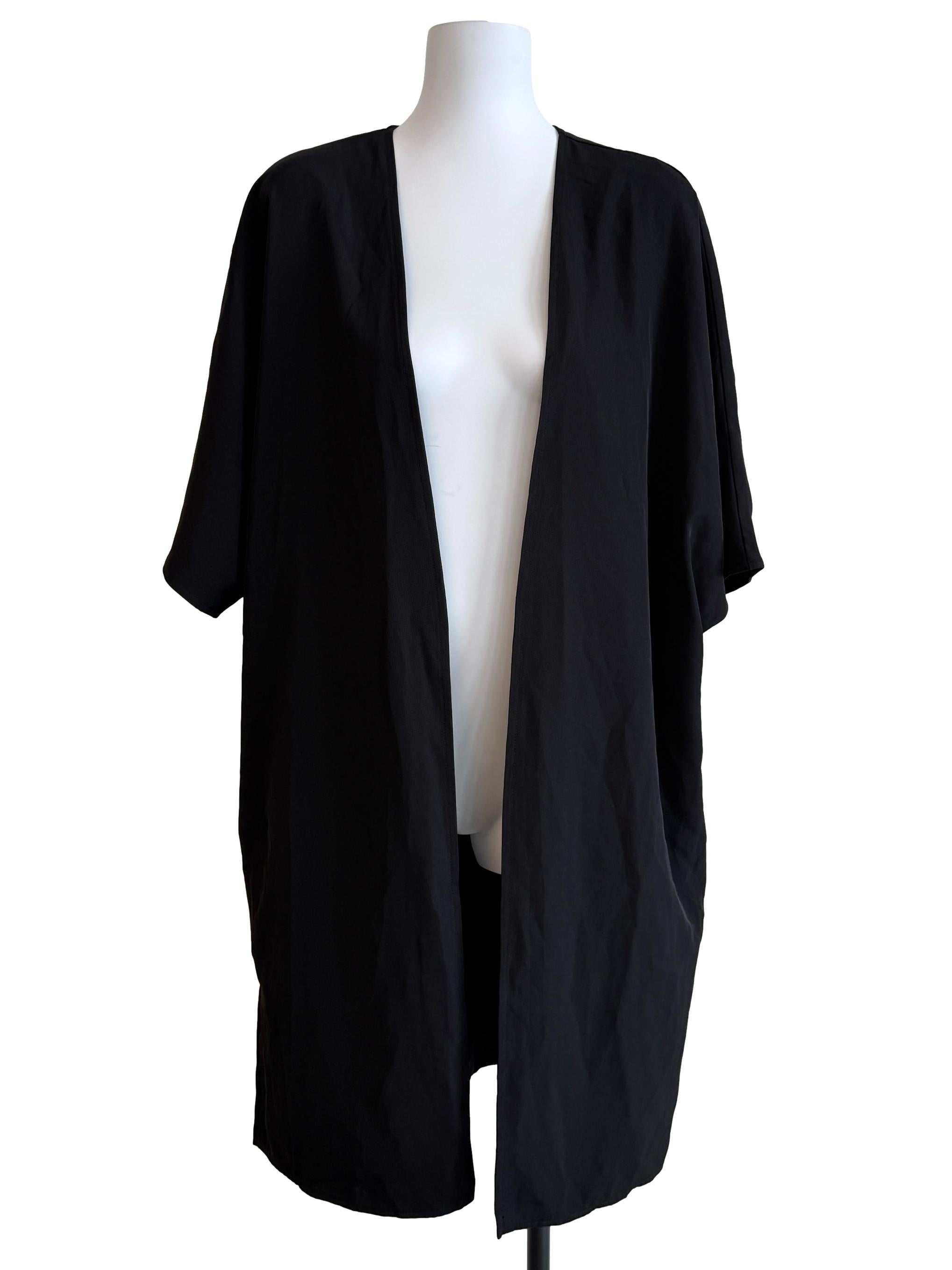 Black Batwing Long Cardigan