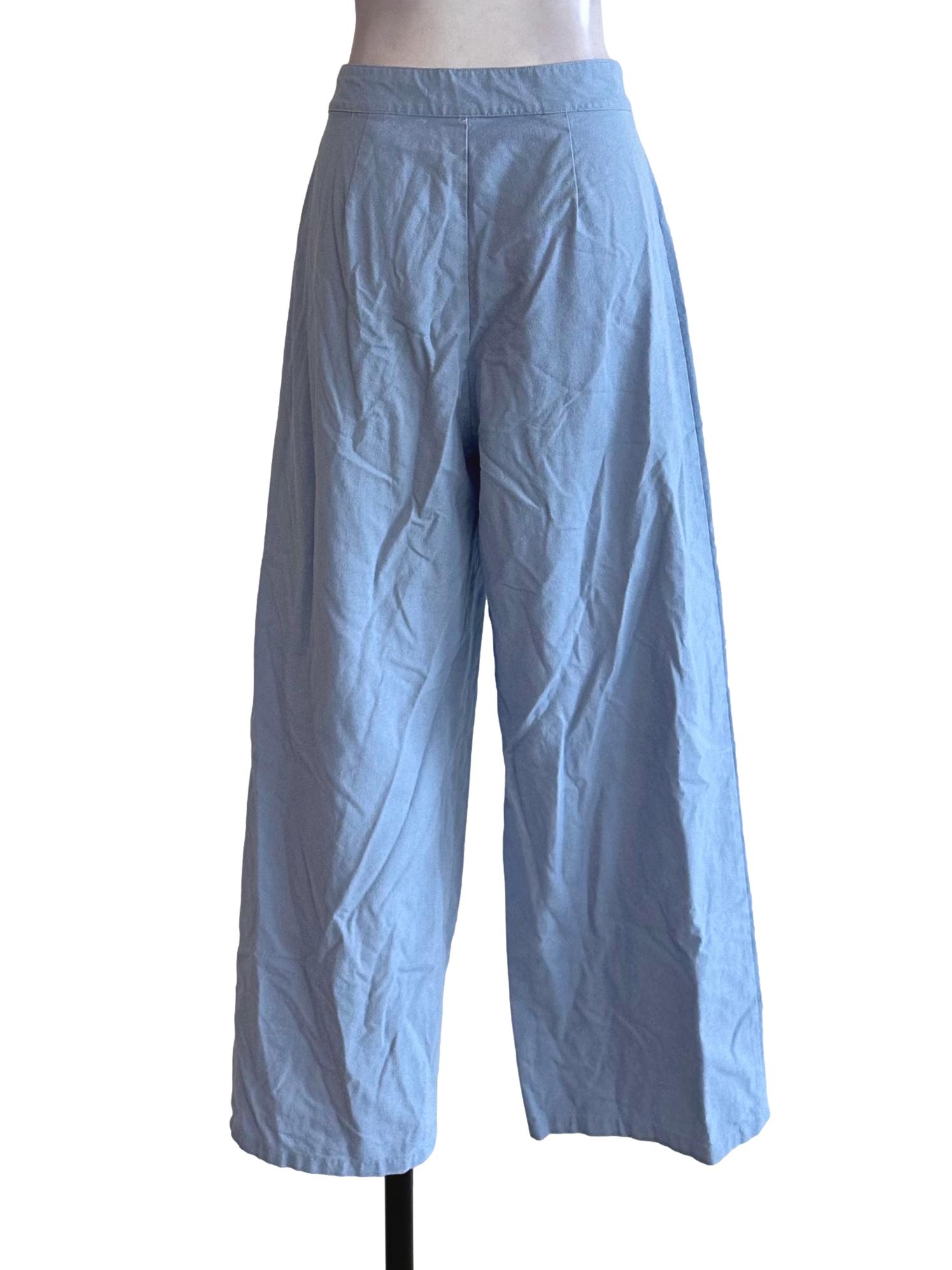 Light Blue Wide Leg Palazzo