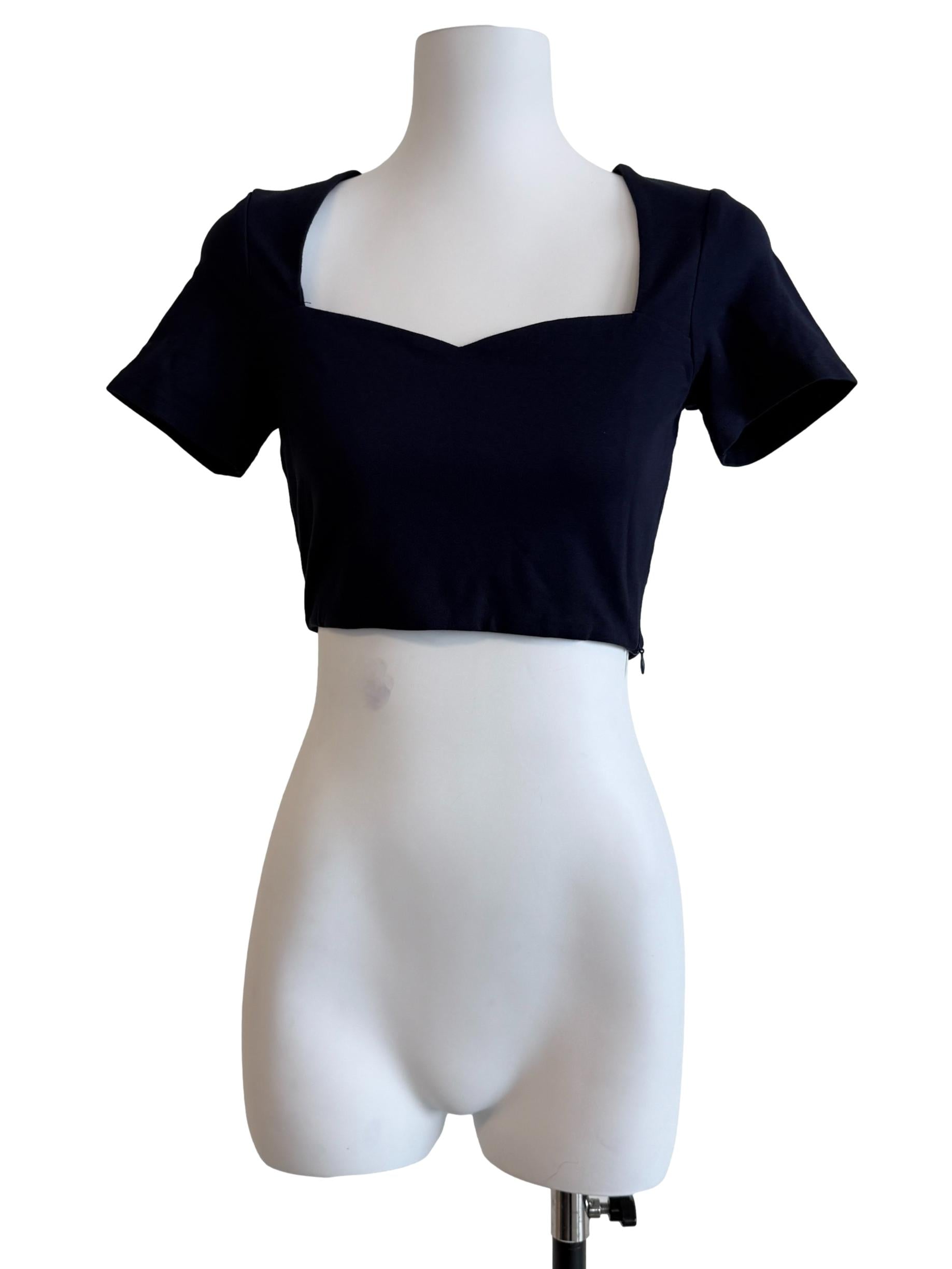 Navy Blue Square Neck