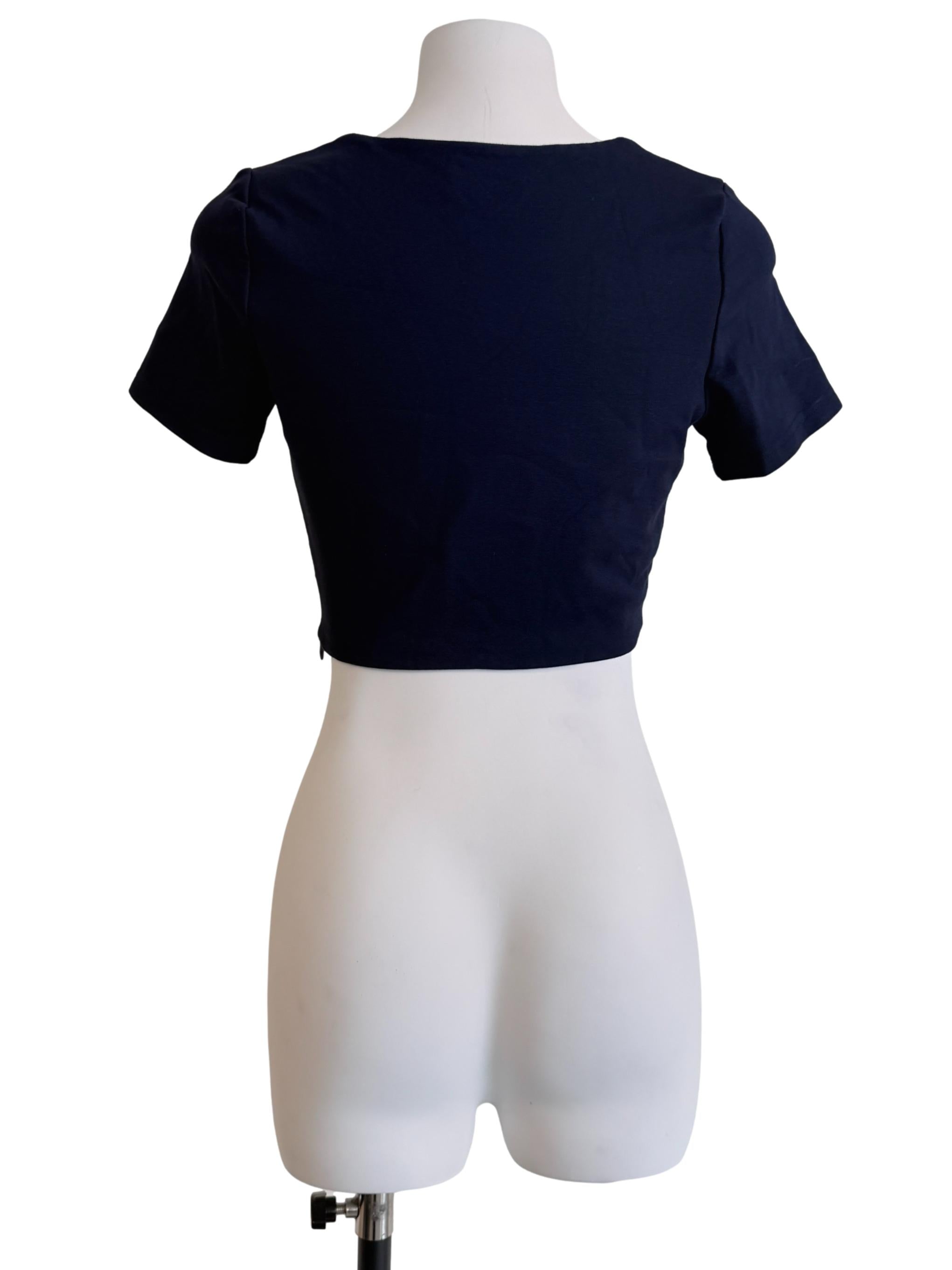 Navy Blue Square Neck