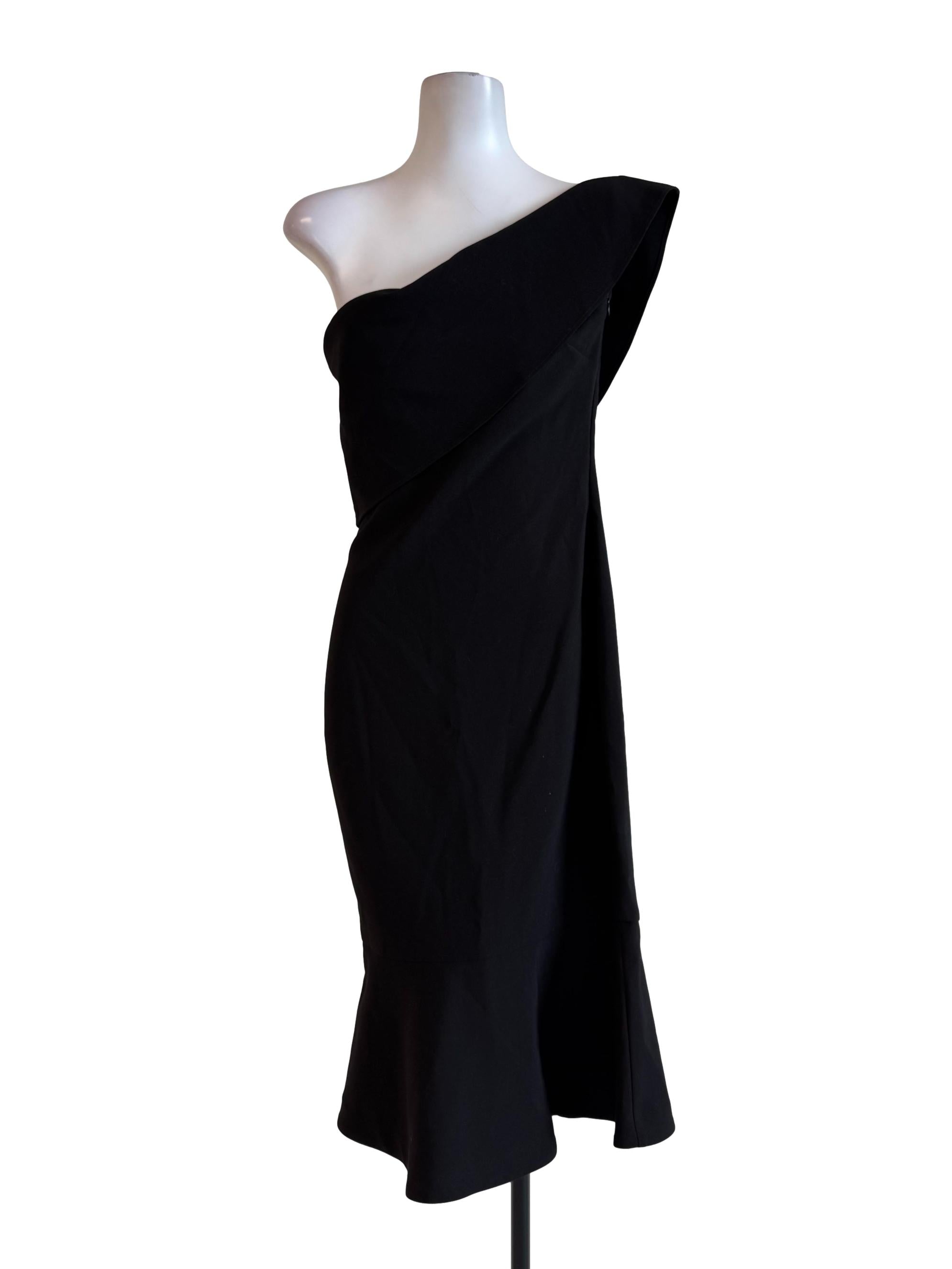 Ink Black Strapless Mermaid Dress