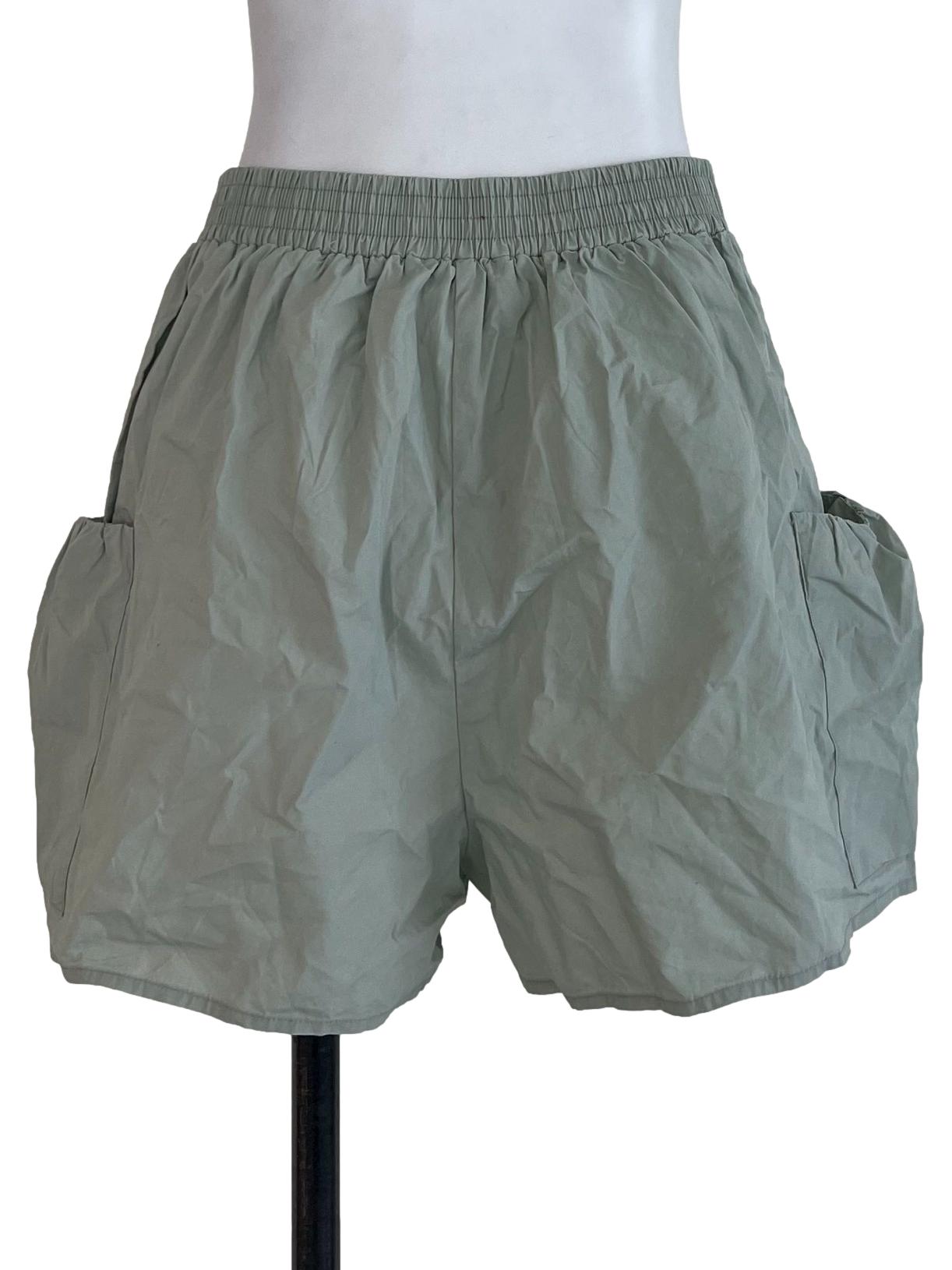 Green Pocket Shorts