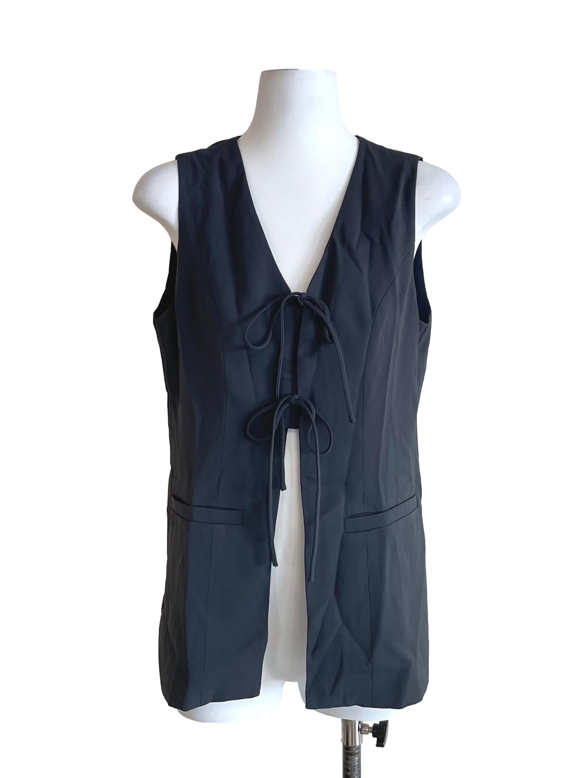 Iron Grey Front Knots Vest TTR