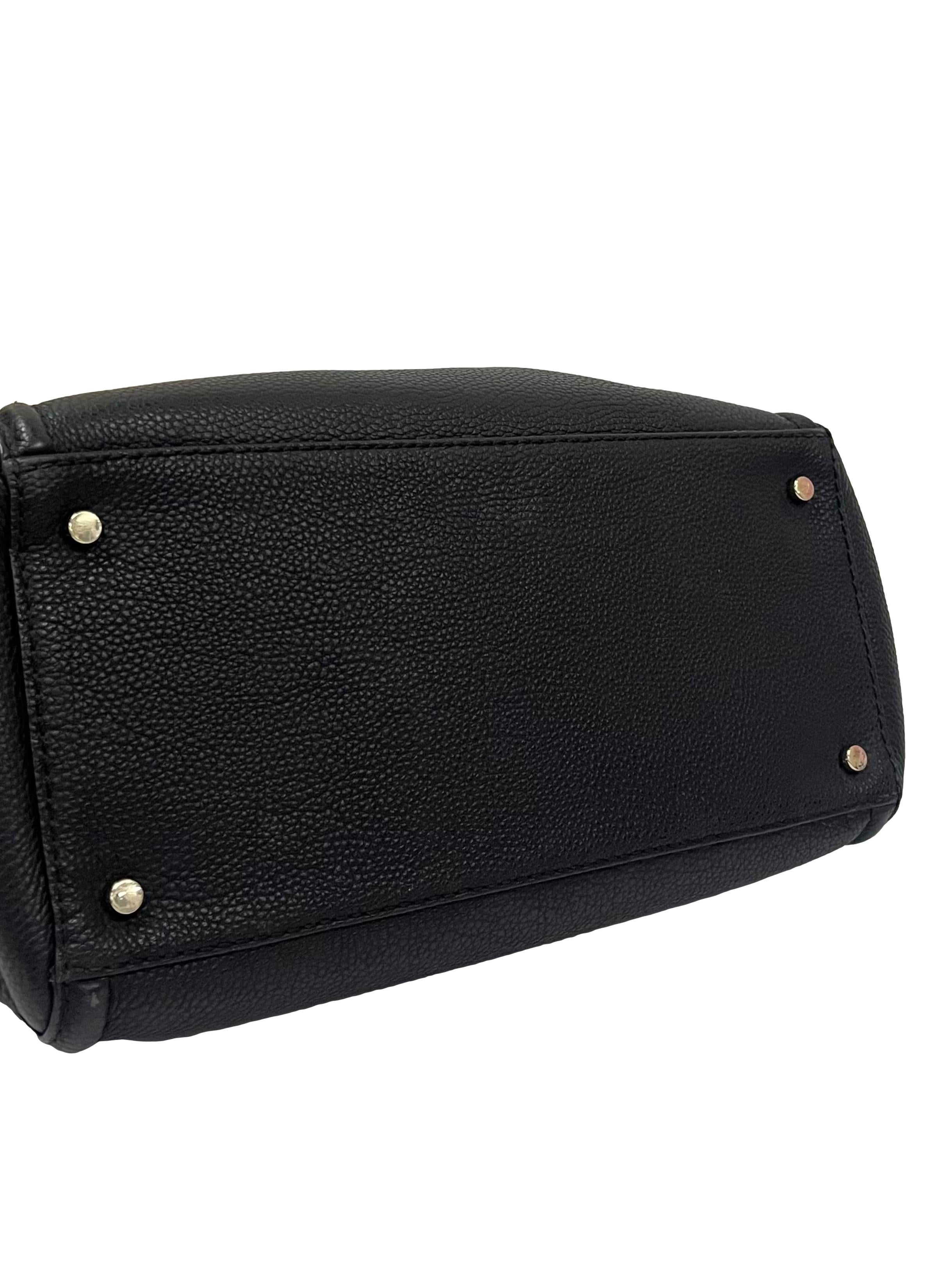 Black Pebbled Leather New York Orchard Street Maya Tote Bag