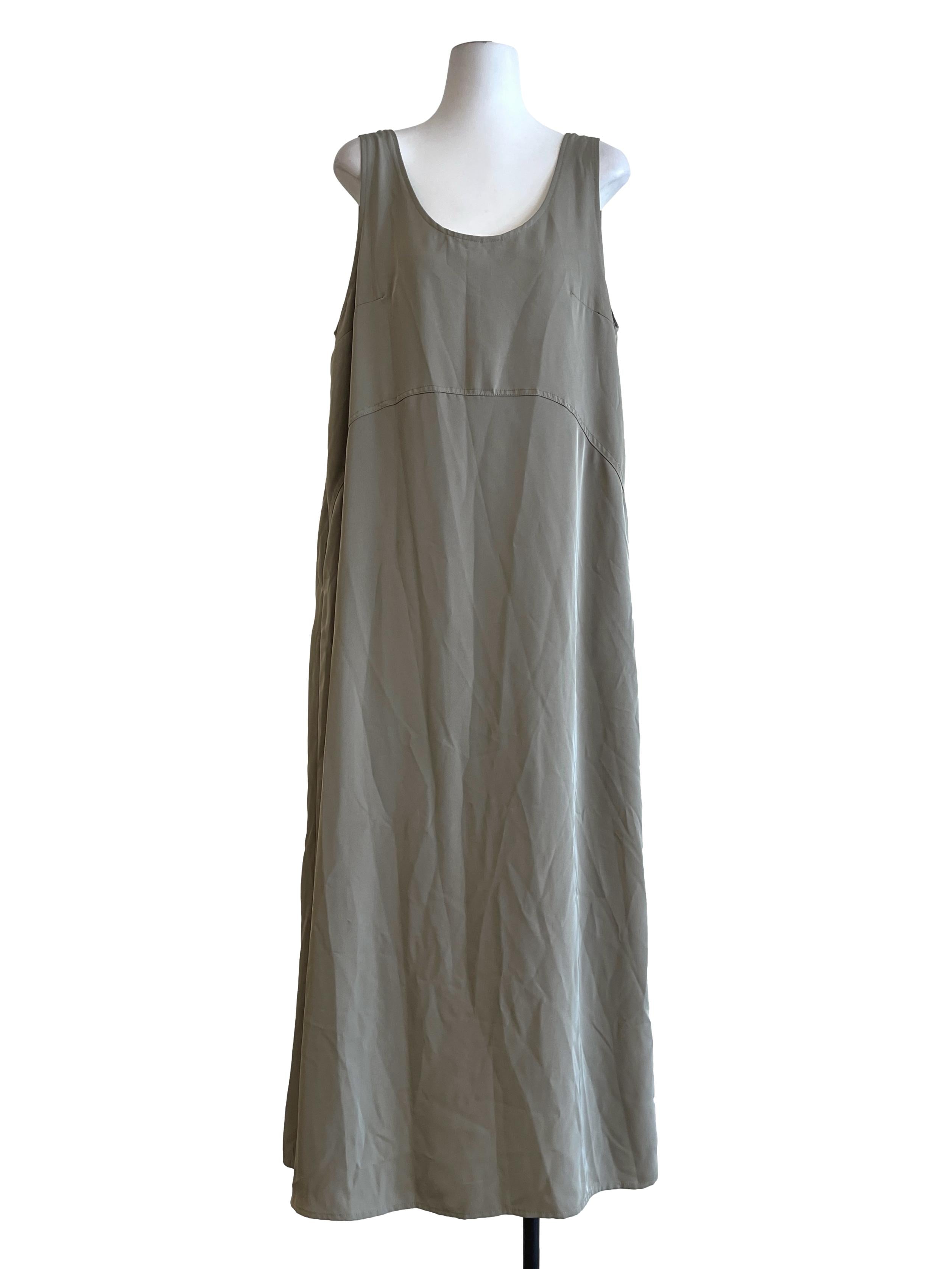 Sage Green Tunic Sleeveless Dress TEM