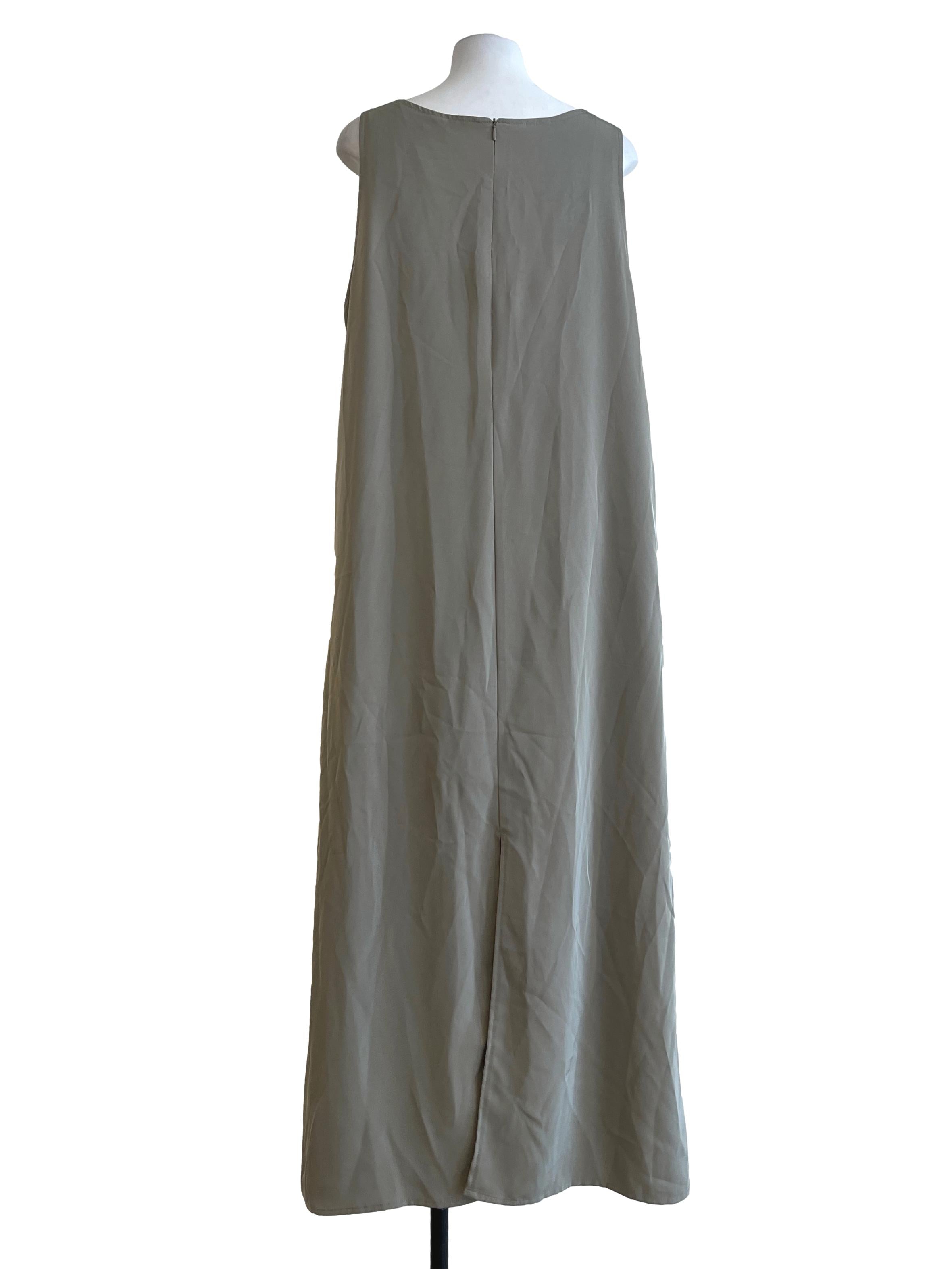 Sage Green Tunic Sleeveless Dress TEM