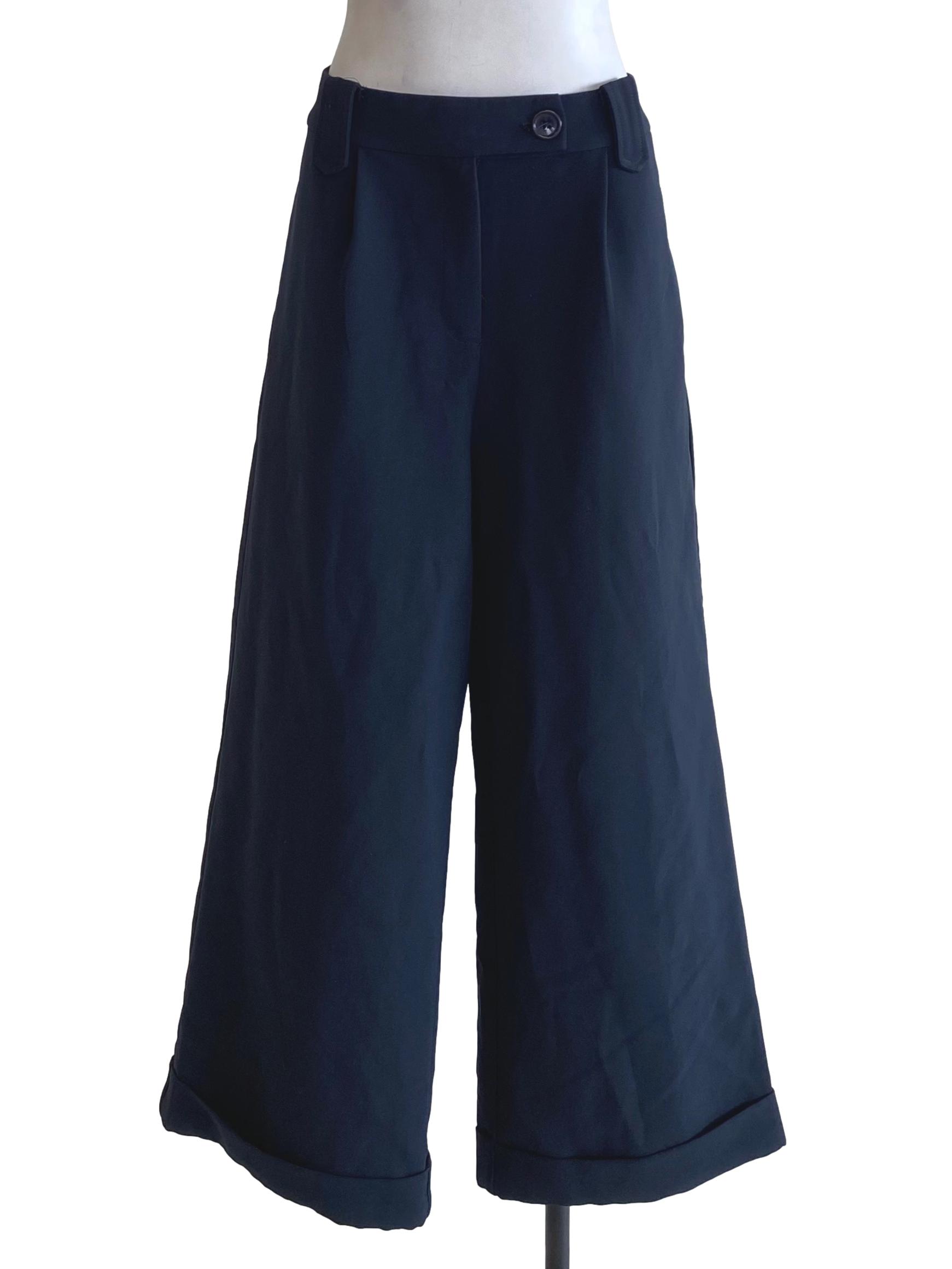 Dark Indigo Blue Wide Long Pants