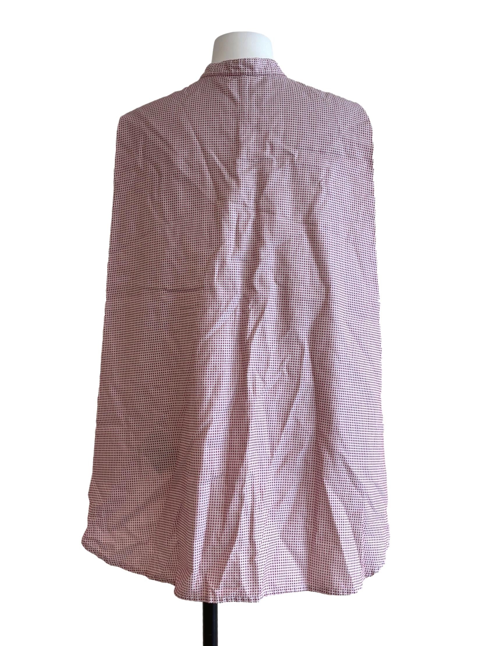 Rouge Pink Buttoned Sleeveless Shirt