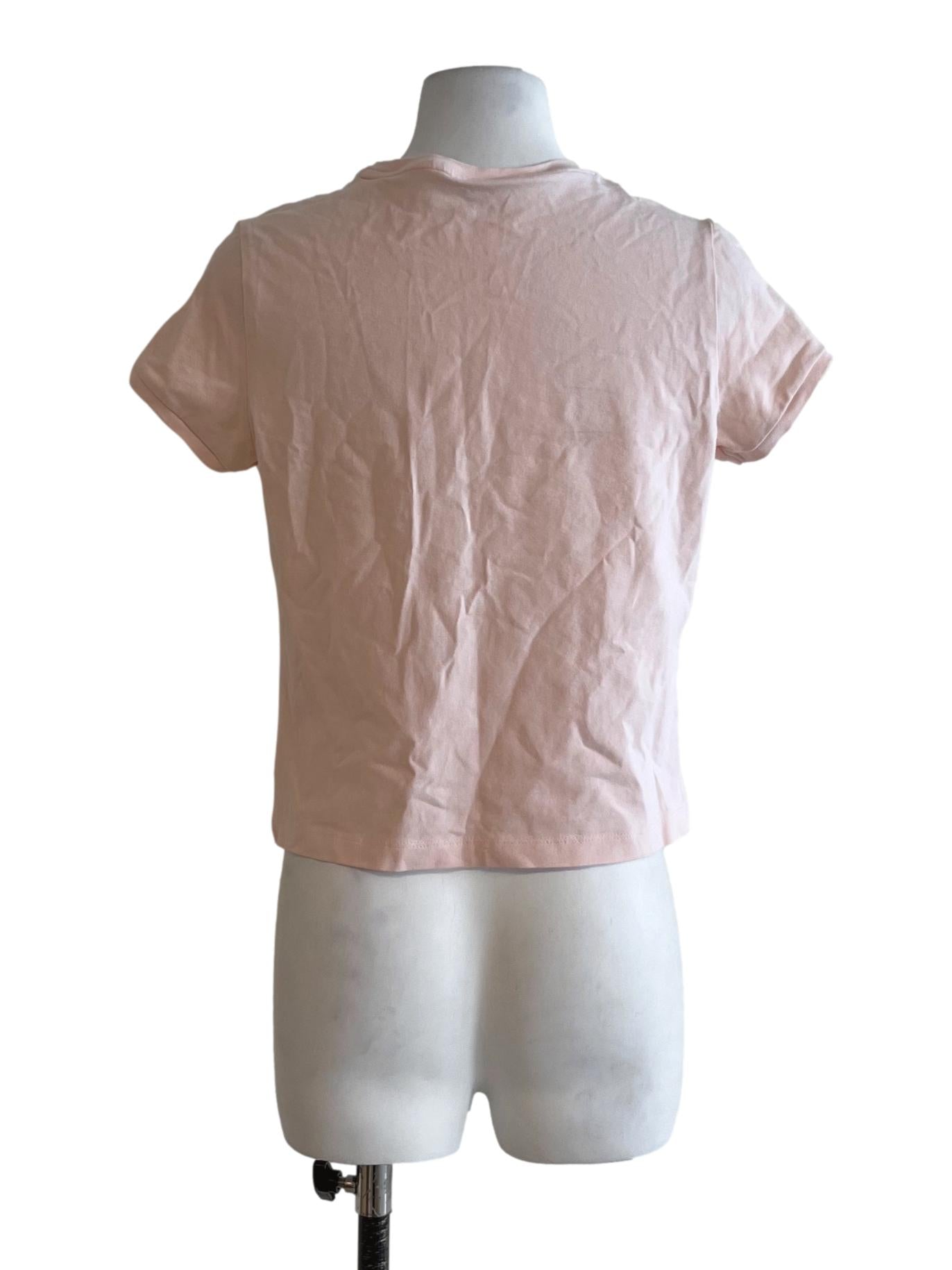 Blush Pink Jewel Neckline T-Shirt