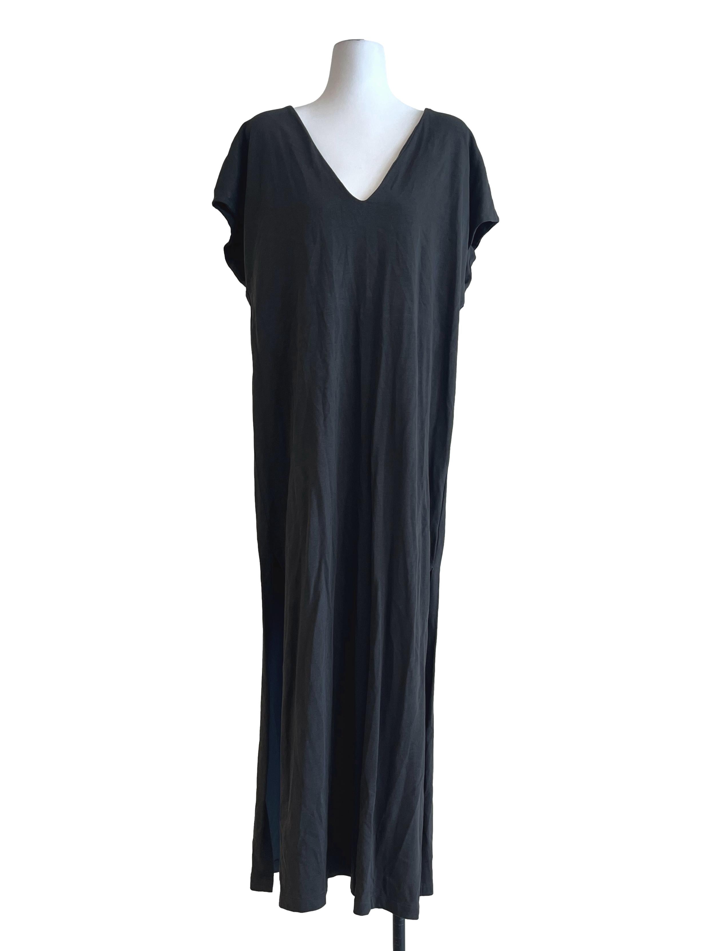 Ash Grey V Neck Tunic Dress