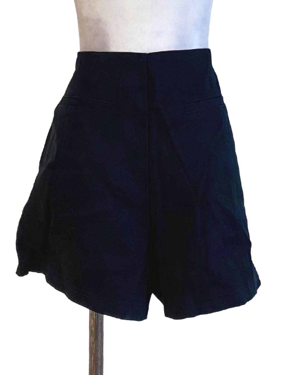 Blue Black Buttonless Baggy Shorts