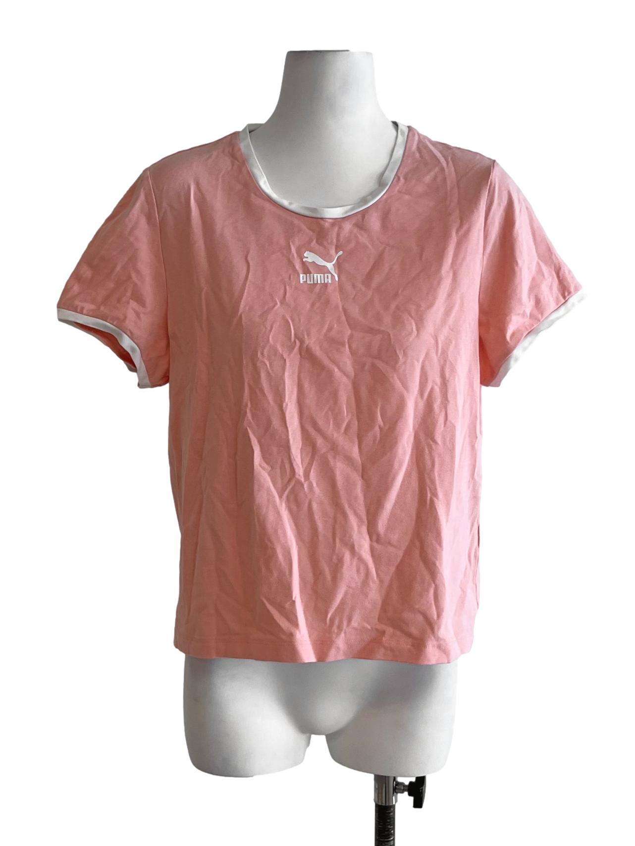 Watermelon Pink Jewel Neckline T-Shirt