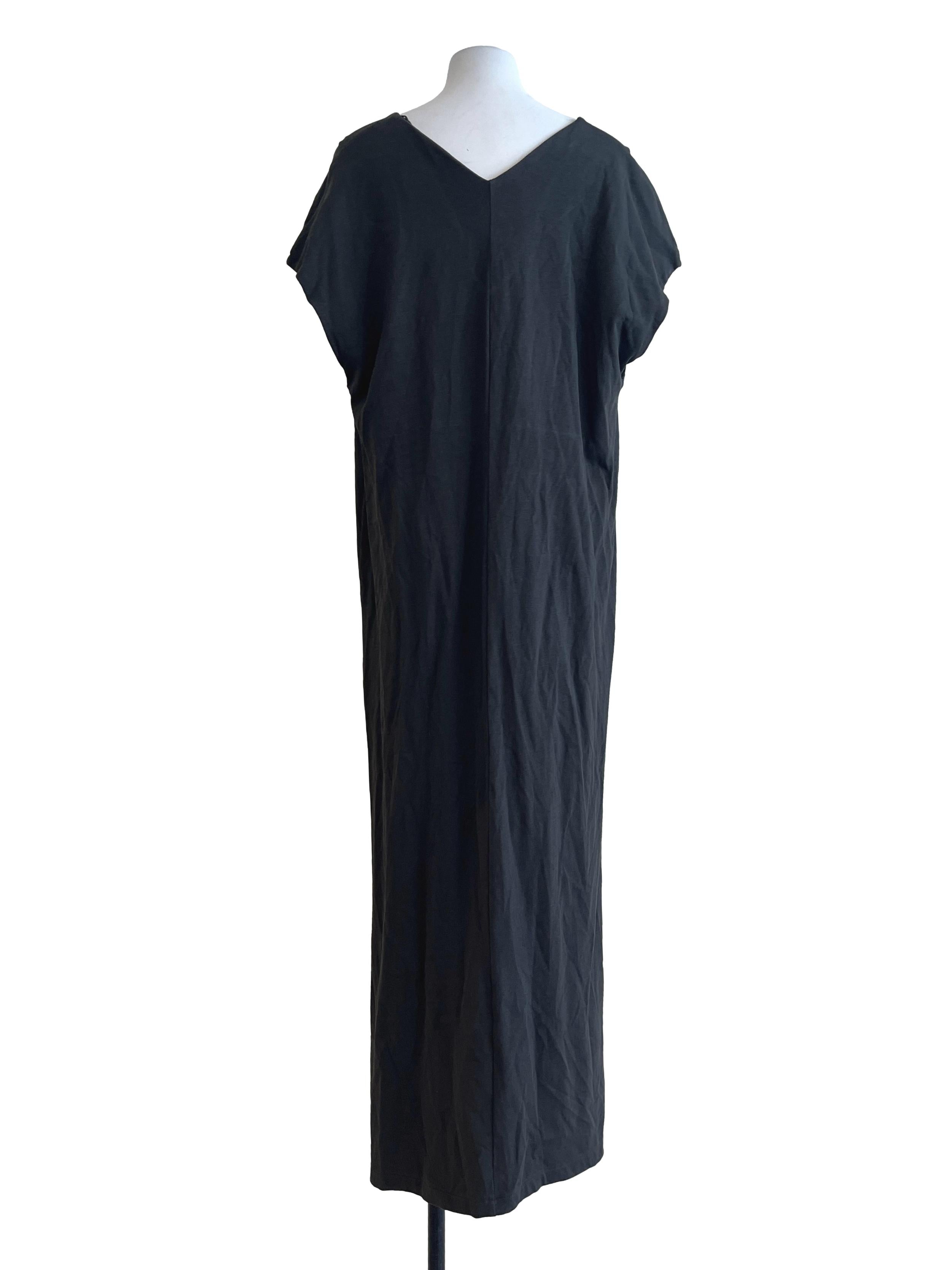 Ash Grey V Neck Tunic Dress
