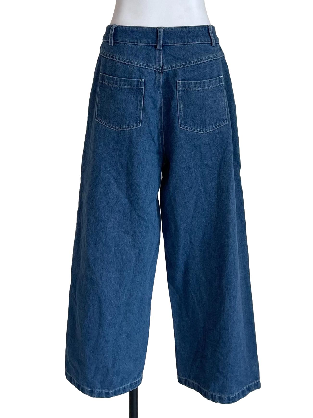 Blue Straight Baggy Jeans