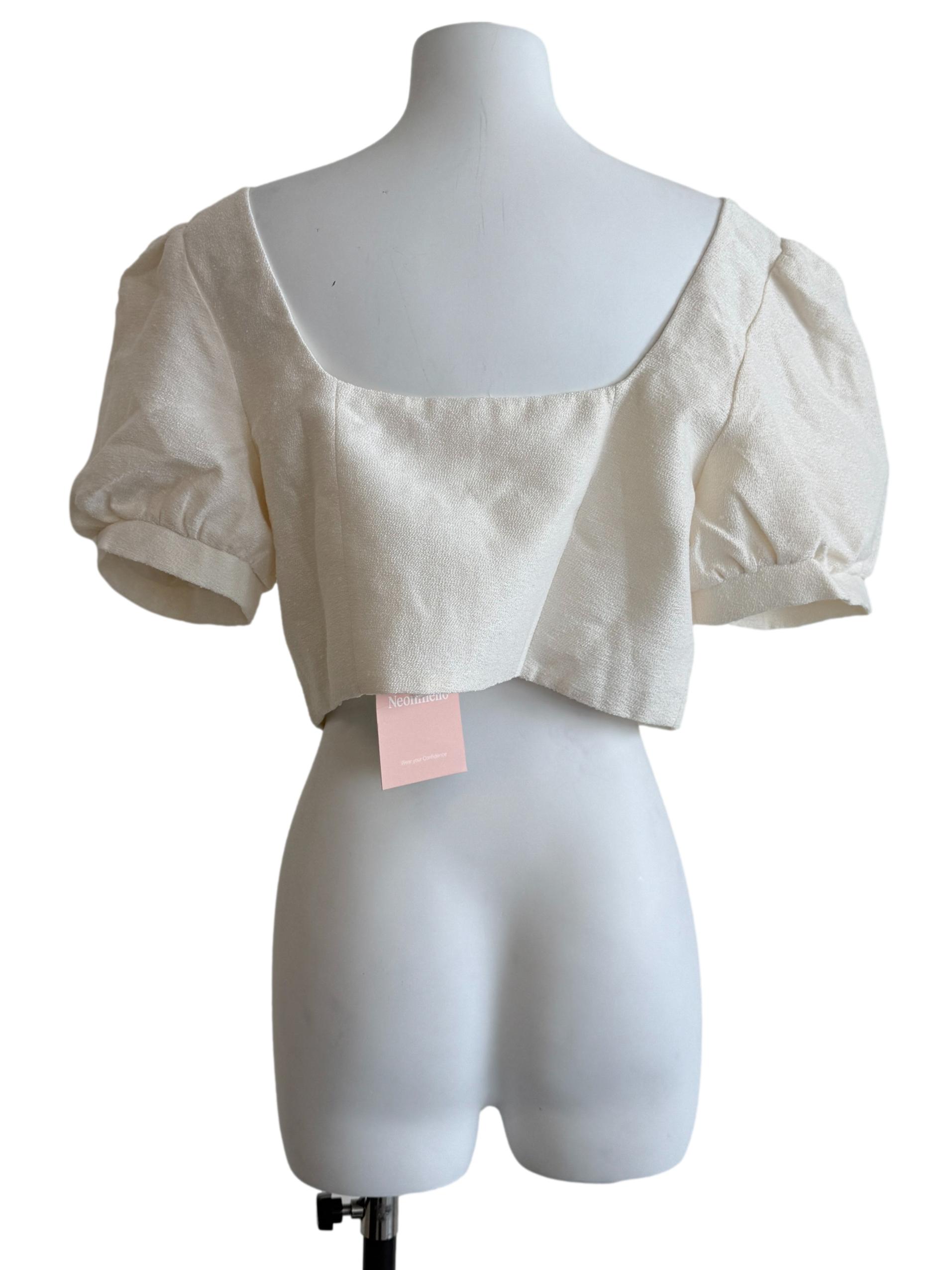 Cream Puff Sleeves Top
