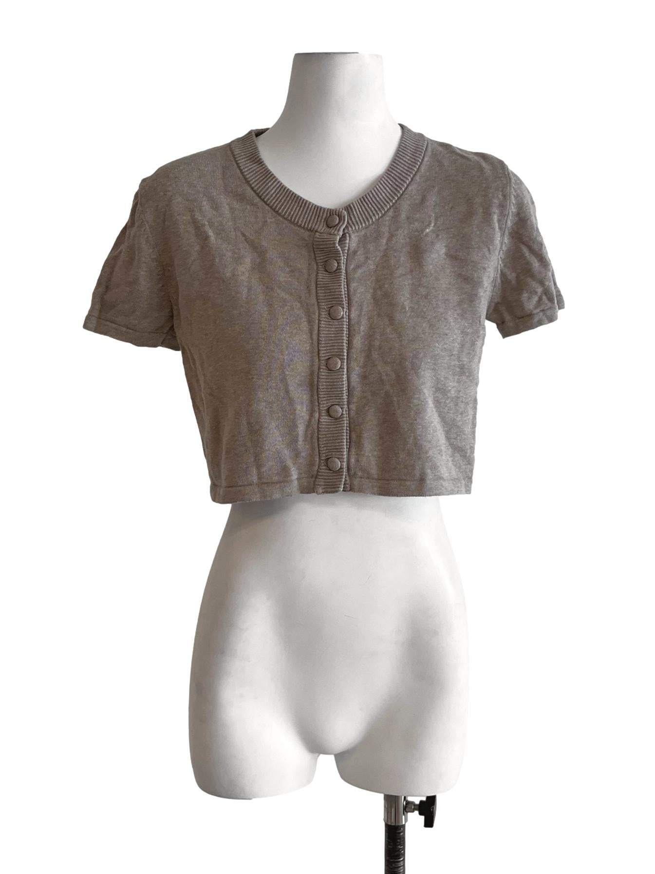 Tortilla Brown Jewel Neckline Blouse