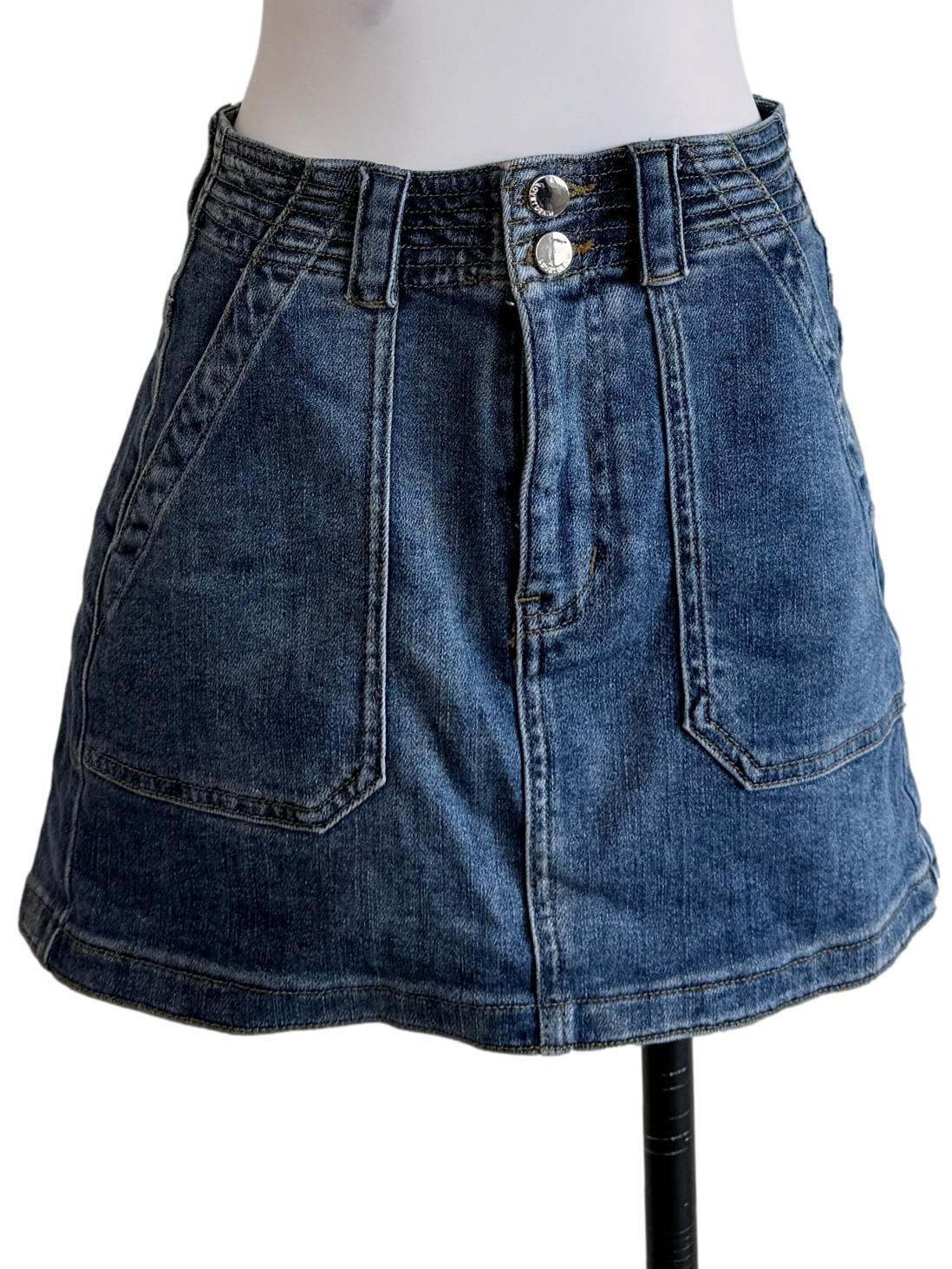 Denim Blue Mini Skirt
